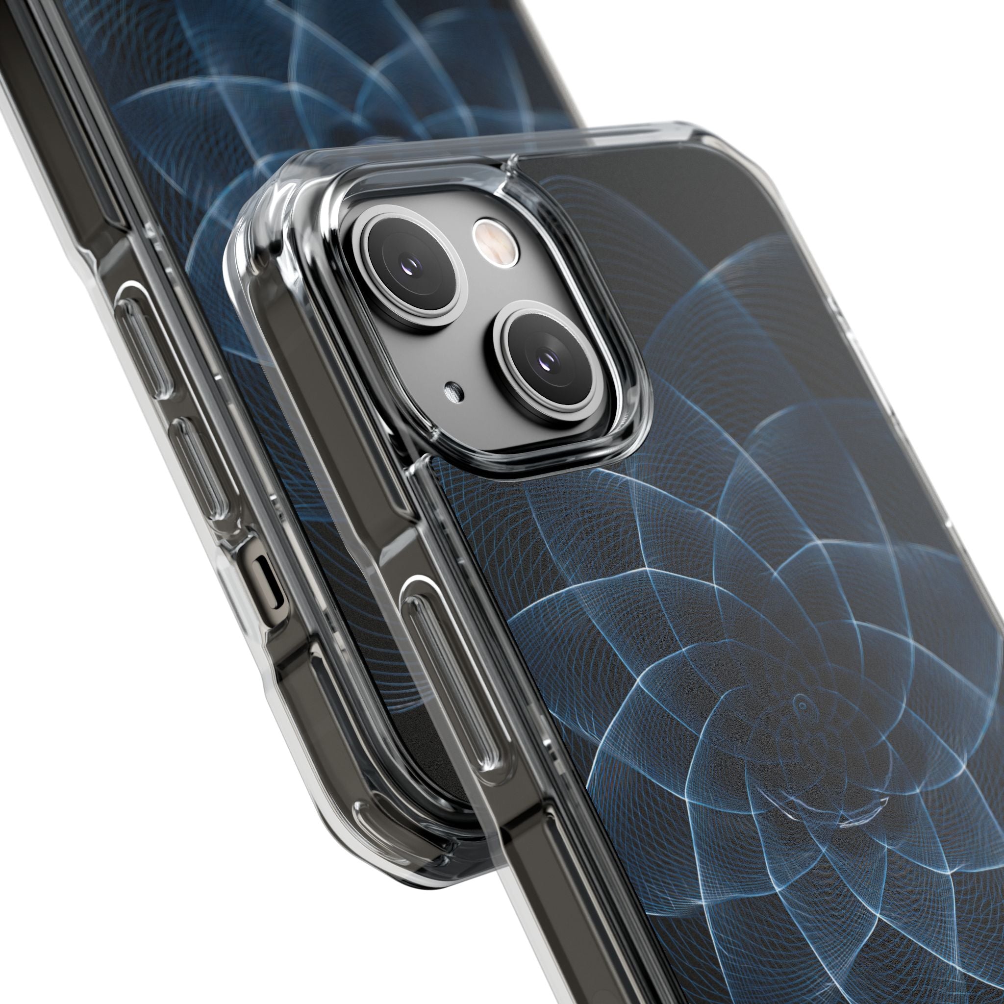 Blue Impact MagSafe Phone Case for iPhone - Cobalt Geometric Bloom