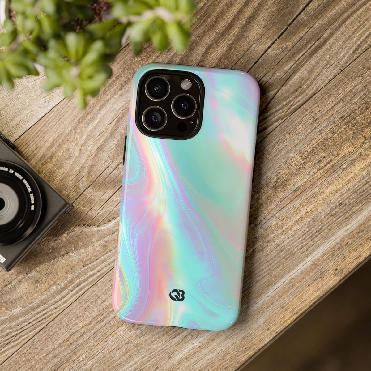 Prismatic Liquid Light · Tough Phone Case for iPhone · Teal