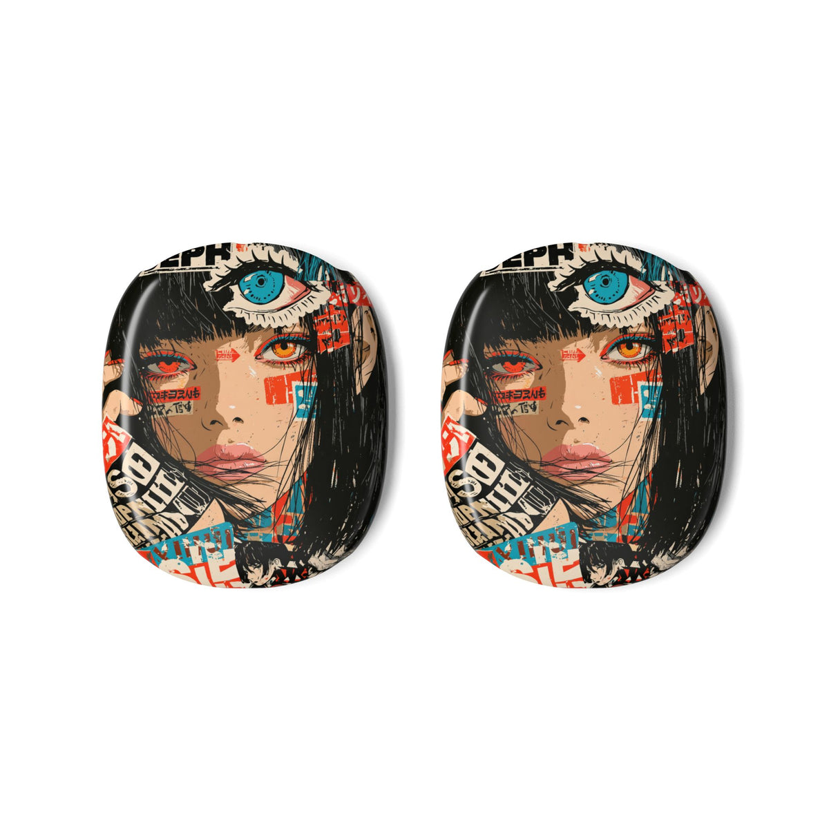 Shibuya Street Collage · Hard Case for AirPods Max · Red
