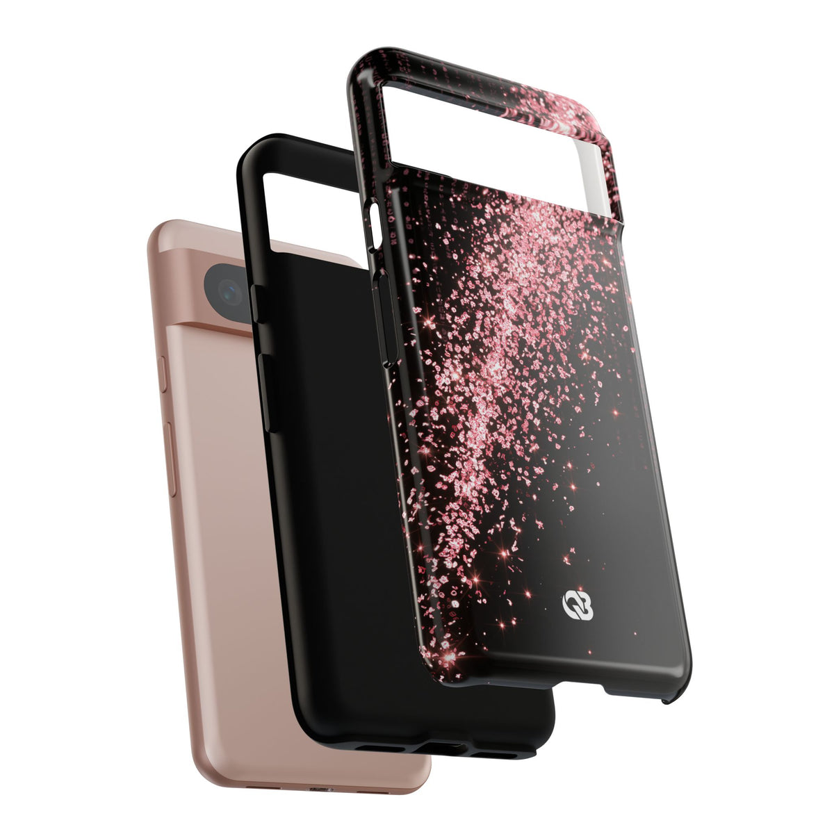 Rose Digital Cascade · Tough Phone Case for Pixel · Pink