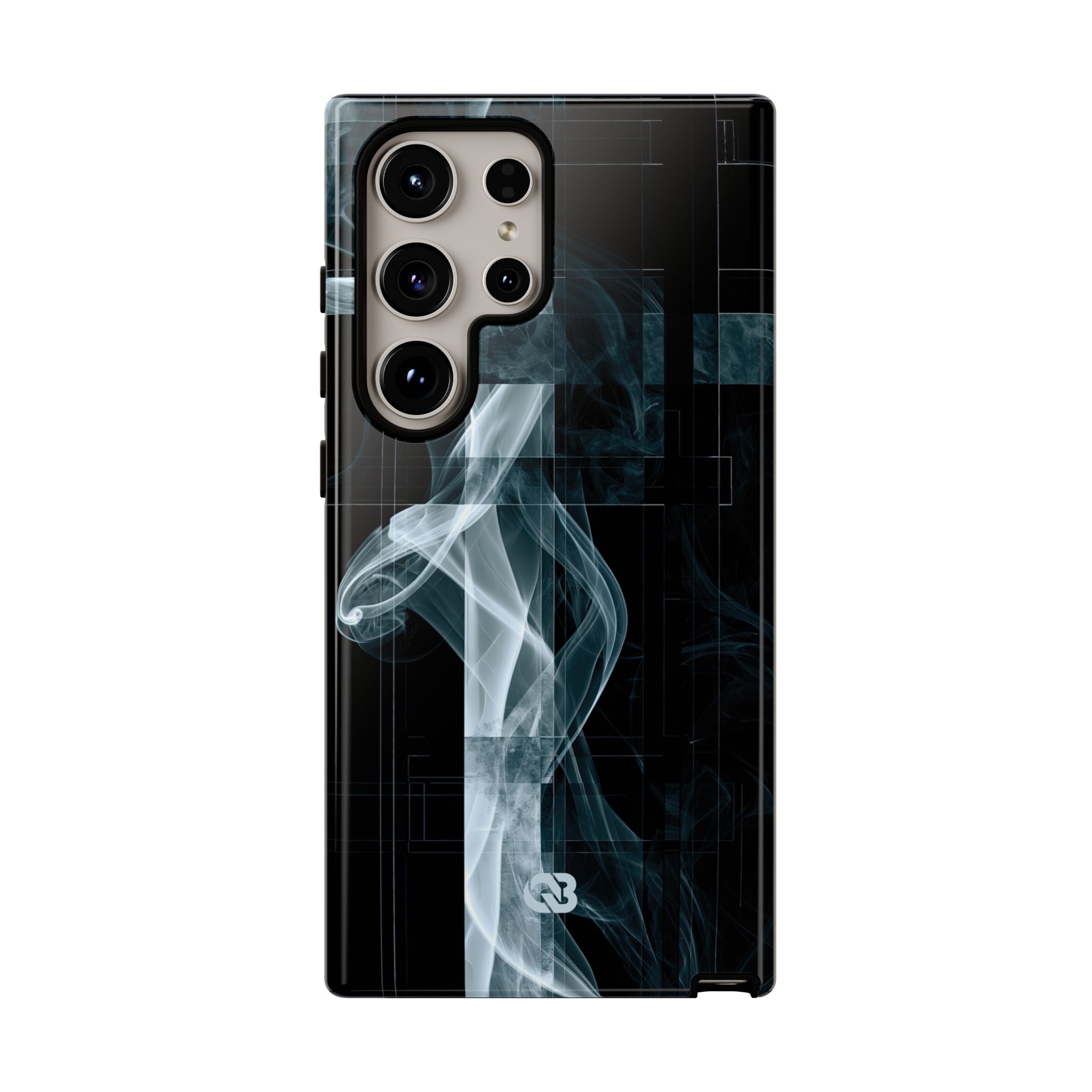 Black Tough Phone Case for Samsung - Arctic Vapor Grid