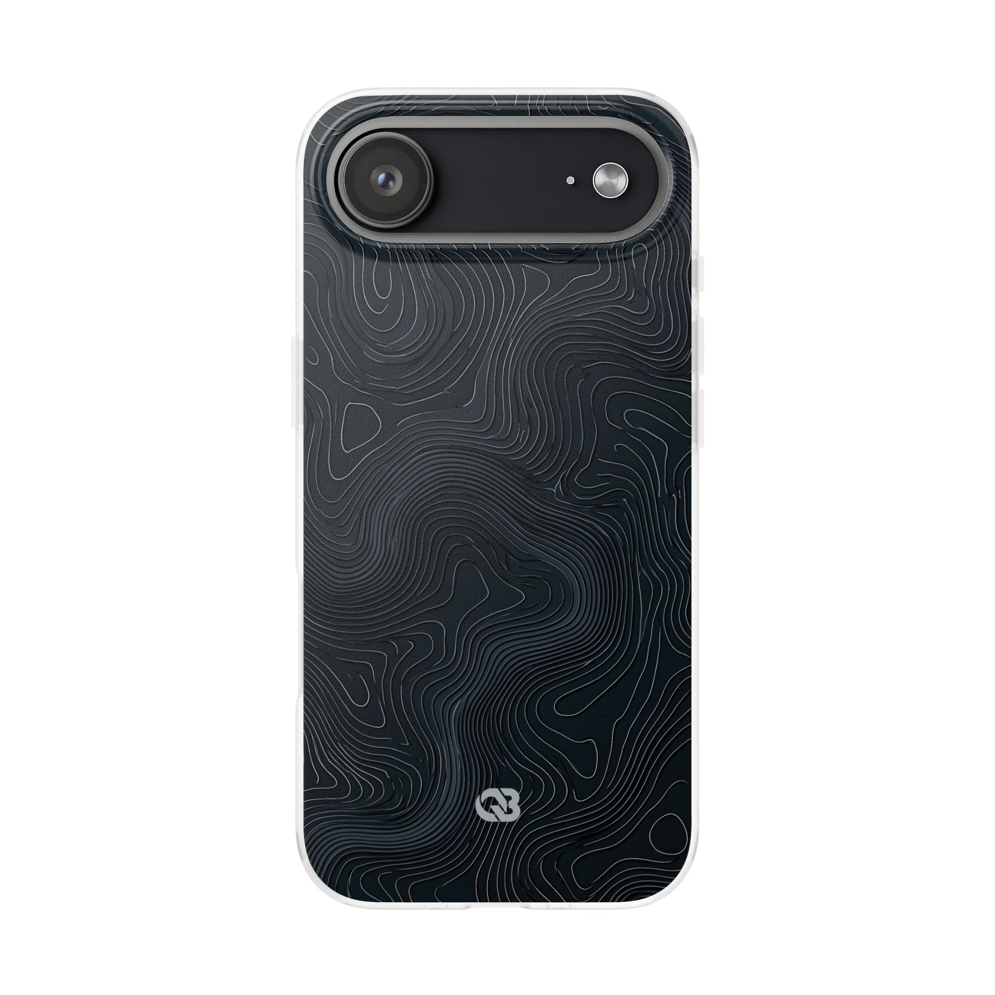 Black Lite Phone Case for iPhone - Obsidian Ridge Topo