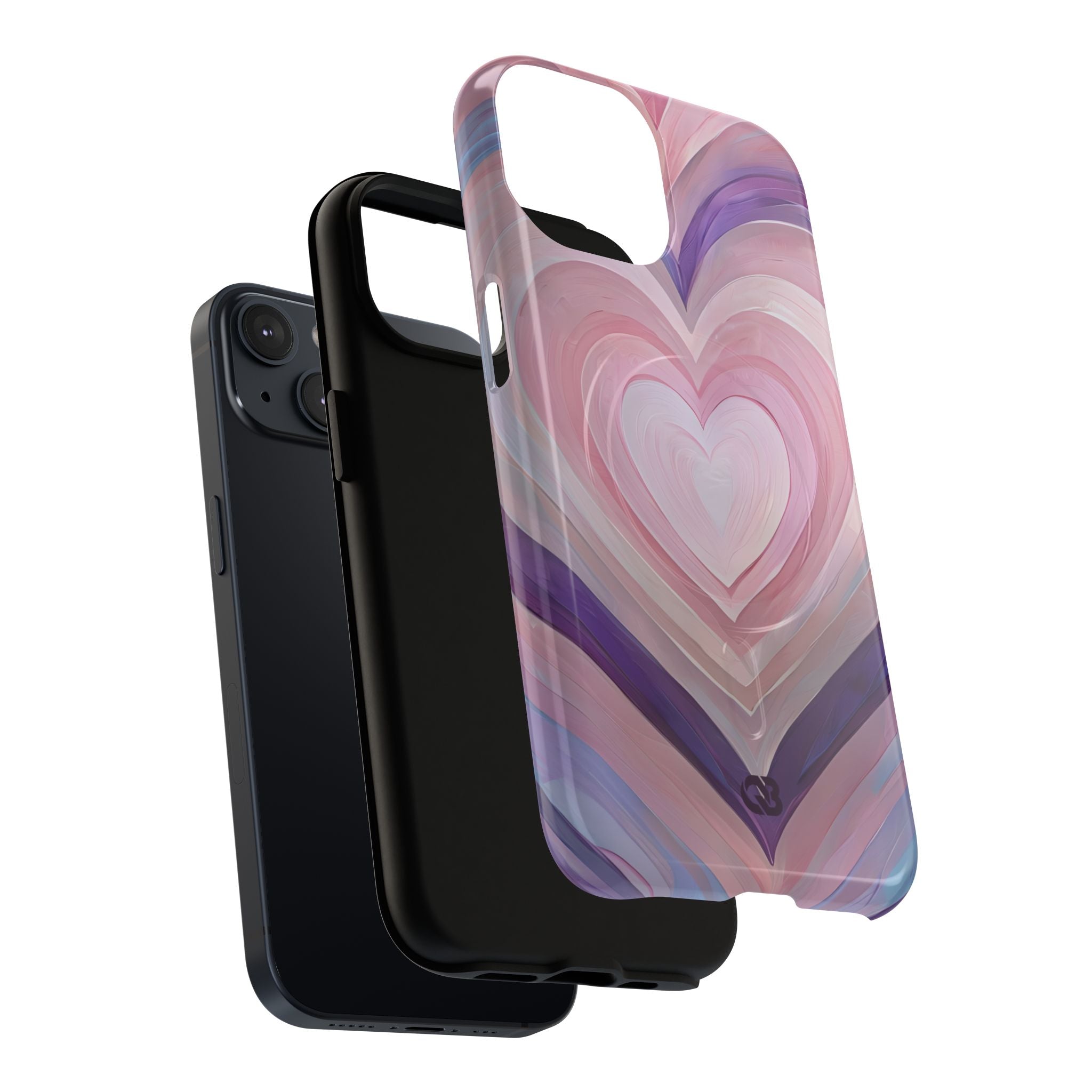 Lavender Pulse Hearts · Tough+ Magsafe