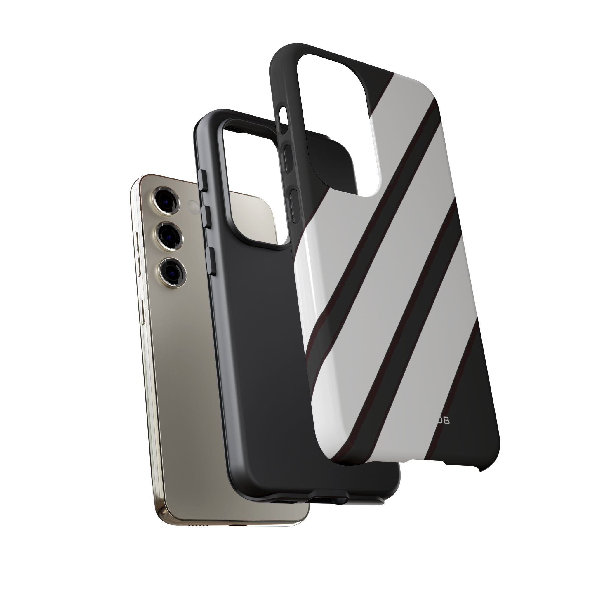 Diagonal Bands Noir Samsung S23 Case - Tough