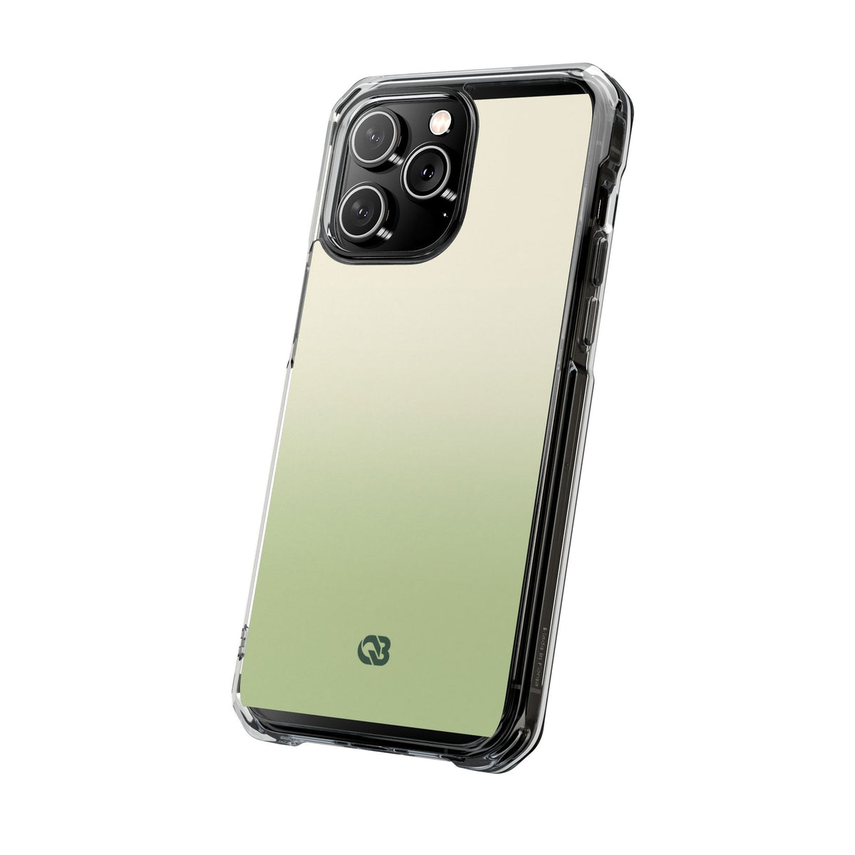 Muted Sage Ombre · Clear Impact Magnetic Phone Case for iPhone · Green