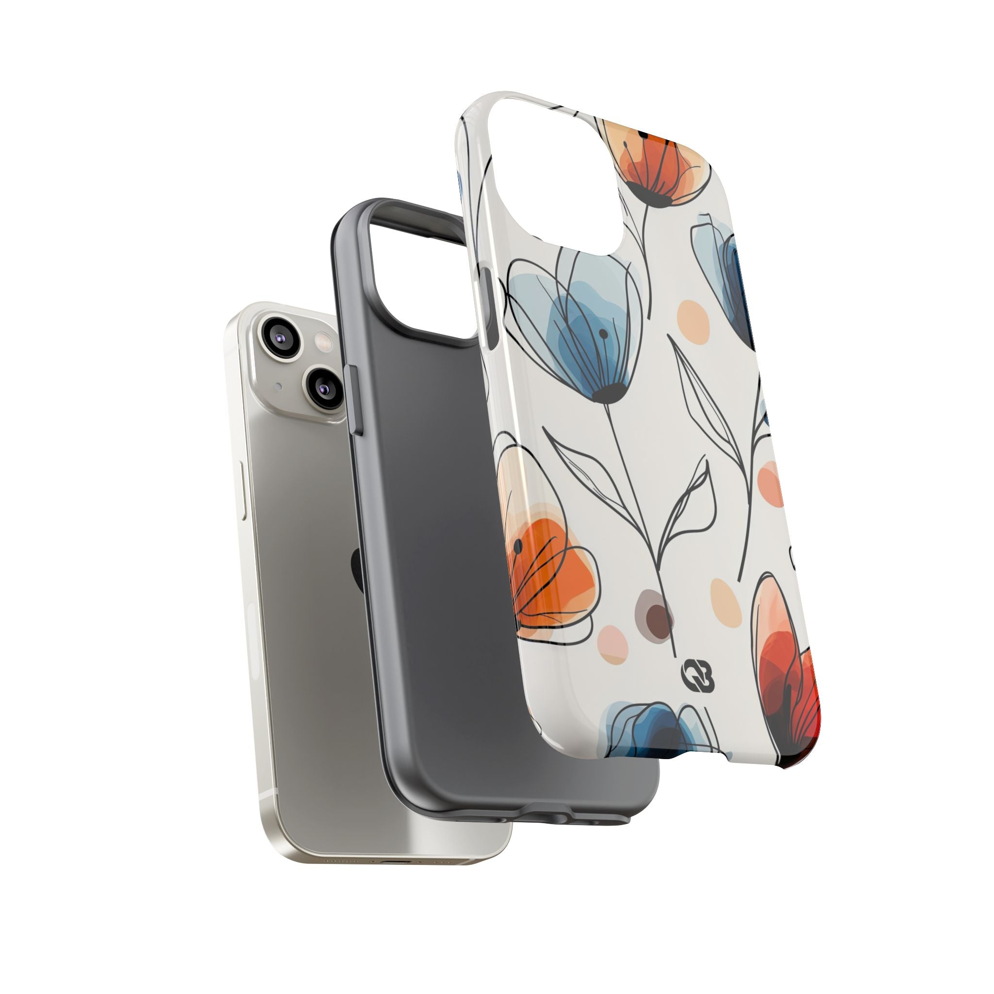 Ink Watercolor Tulips · Tough Phone Case for iPhone