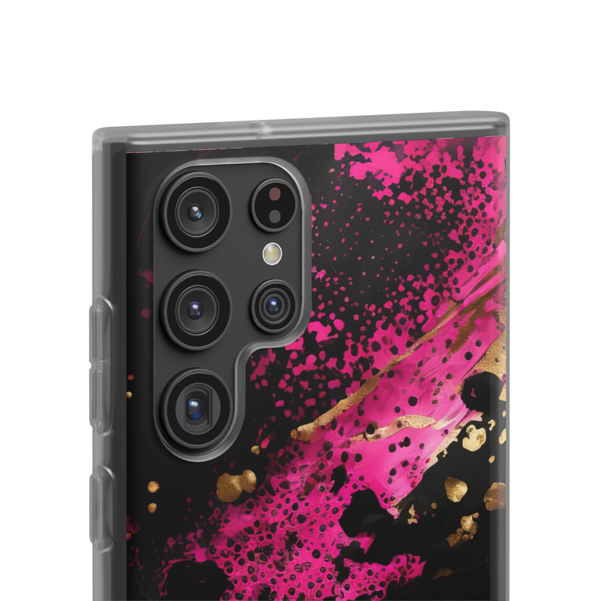 Magenta Liquid Gold · Soft Handyhülle für Samsung
