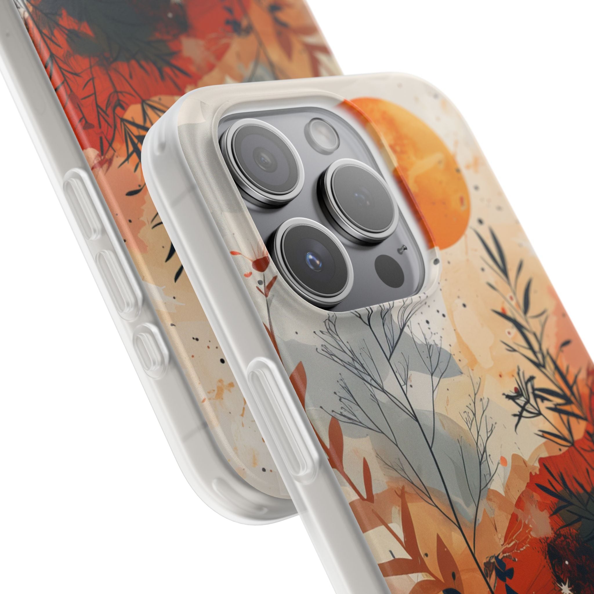 Oranje Solstice iPhone 15 Pro hoesje - Soft