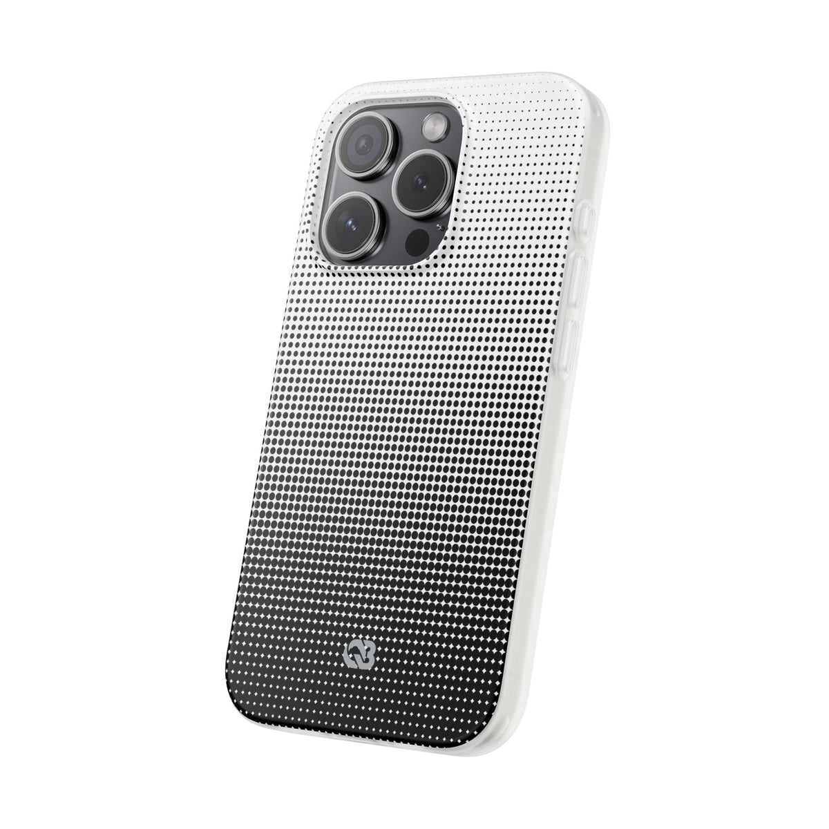 Black Lite Phone Case for iPhone - Obsidian Halftone Flux