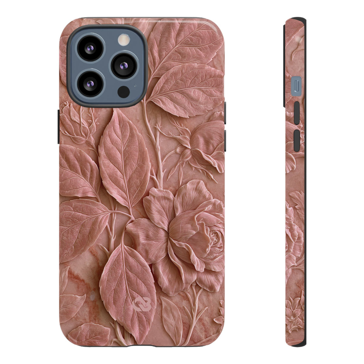Blush Rose Relief · Tough Phone Case for iPhone · Pink