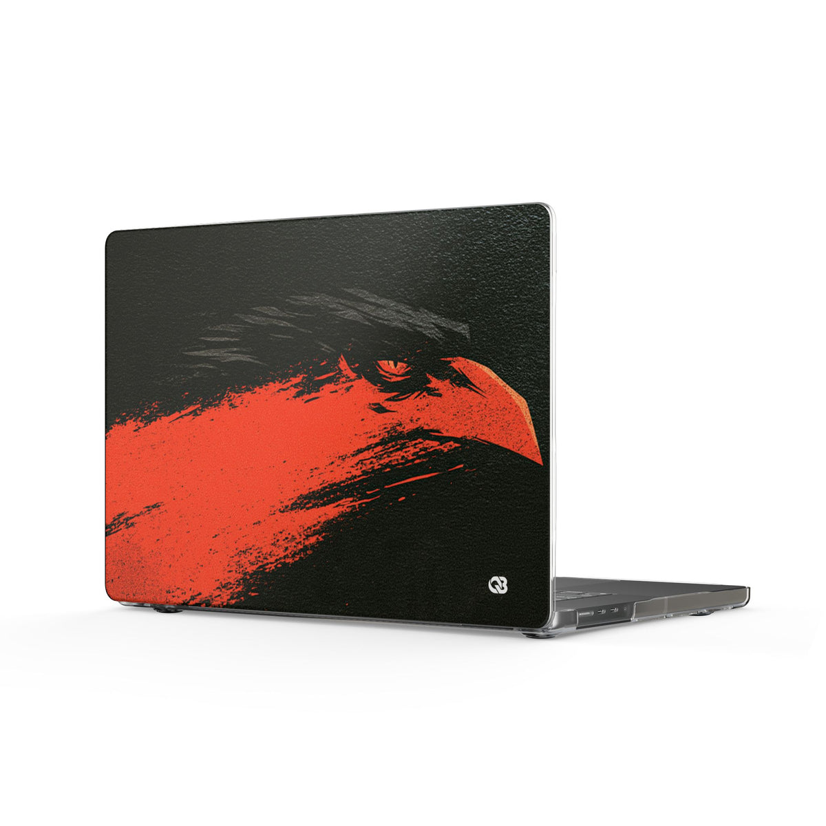 Crimson Raptor Noir · Clear Hard Case for MacBook · Black