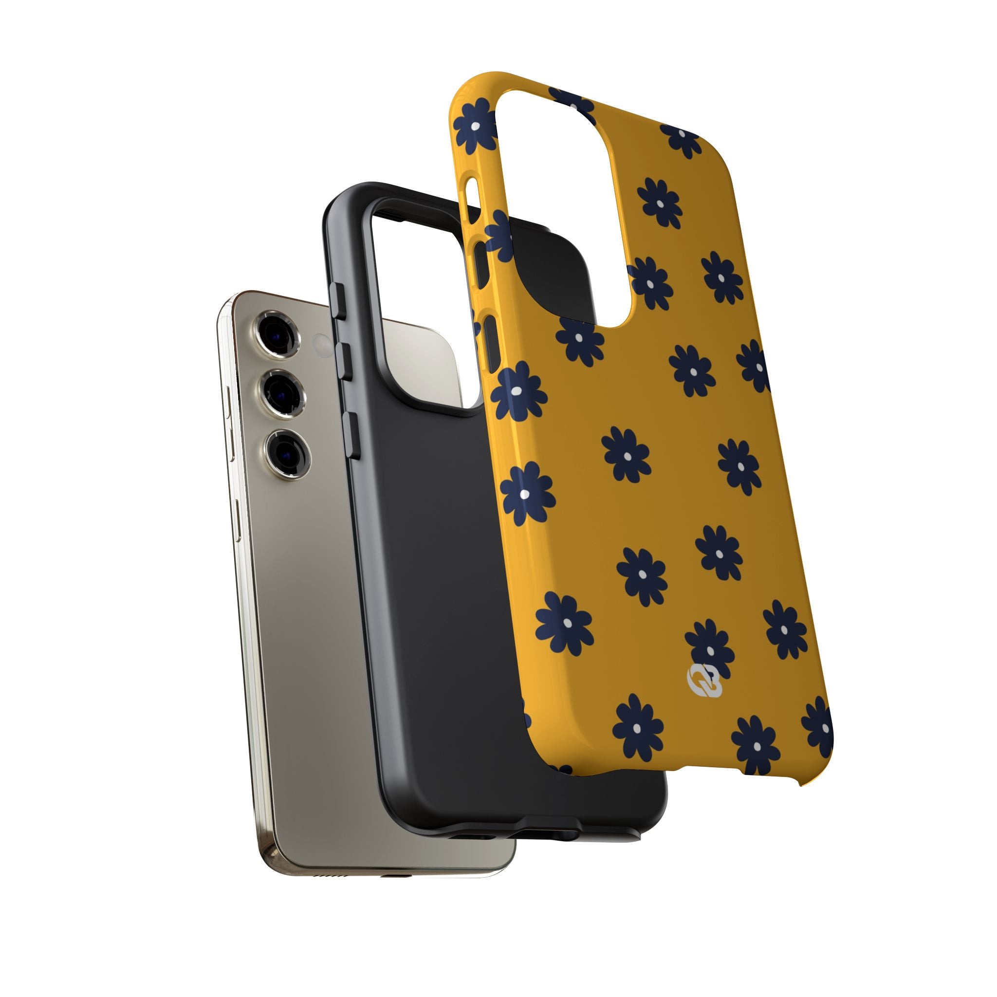 Navy Daisy Mustard · Tough Phone Case for Samsung
