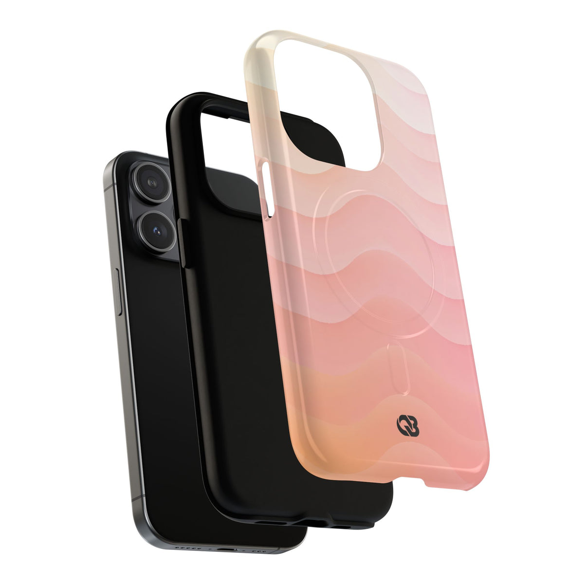 Blush Horizon Waves · Tough 2.0 Magnetic Phone Case for iPhone · Pink