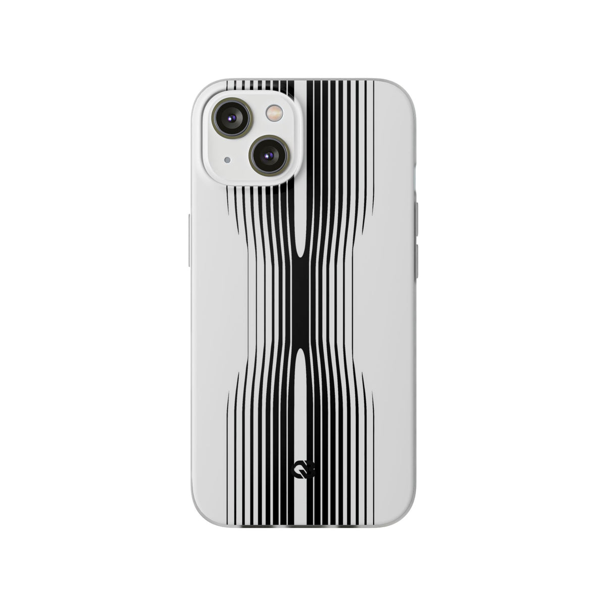 White Lite Phone Case for iPhone - Kinetic Mono Distortion