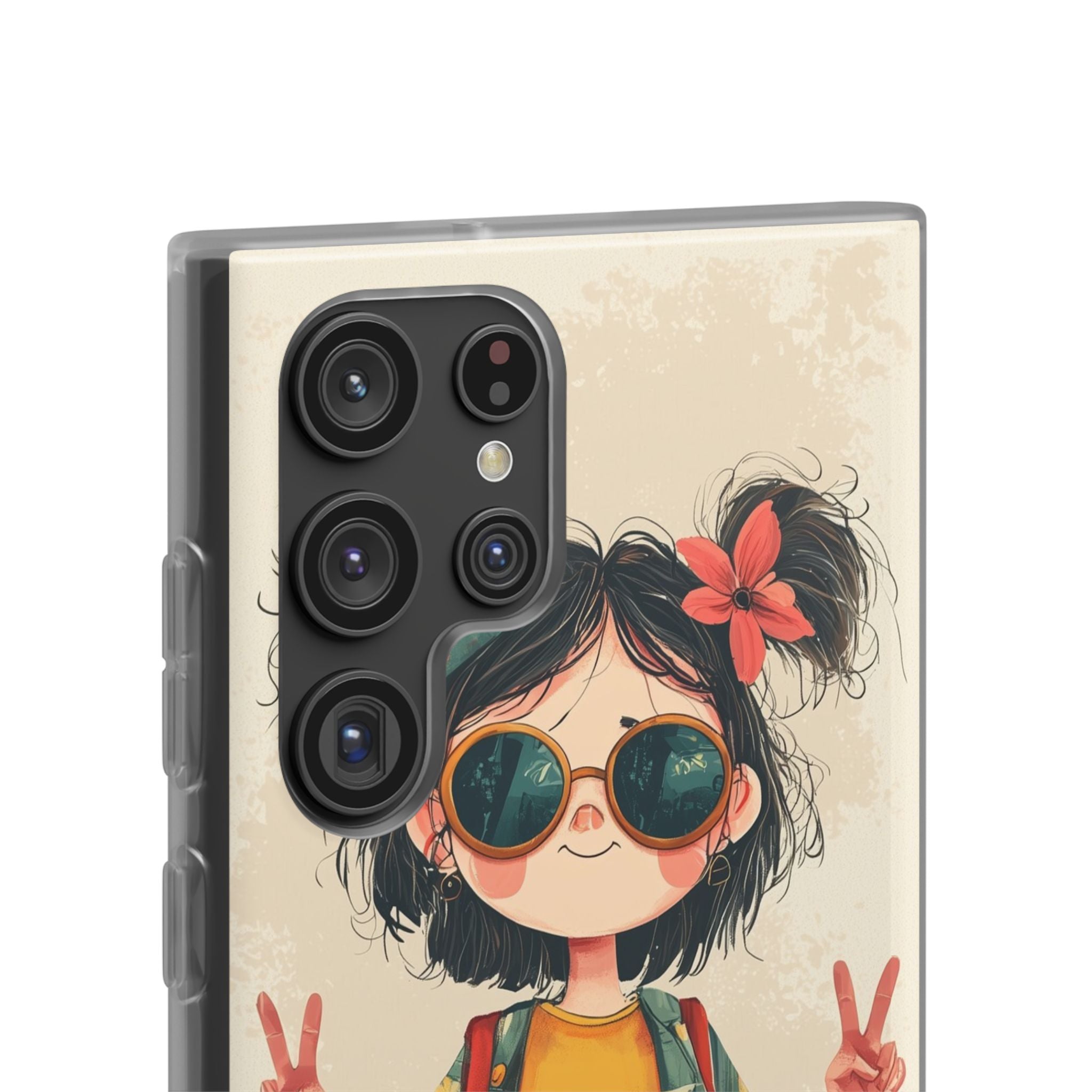 Retro Peace Girl · Soft Θήκη για Samsung