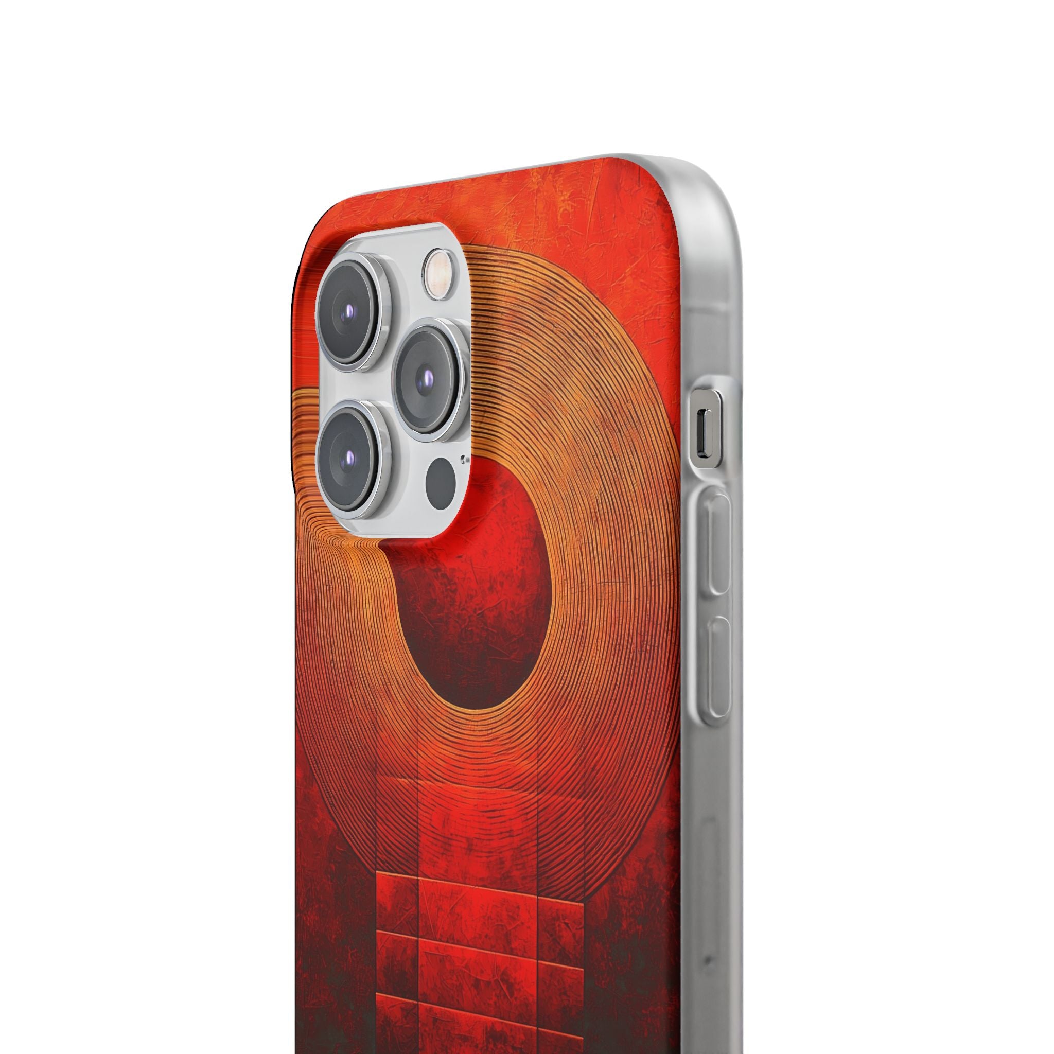 Crimson Solar Halo · Soft Custodia per iPhone