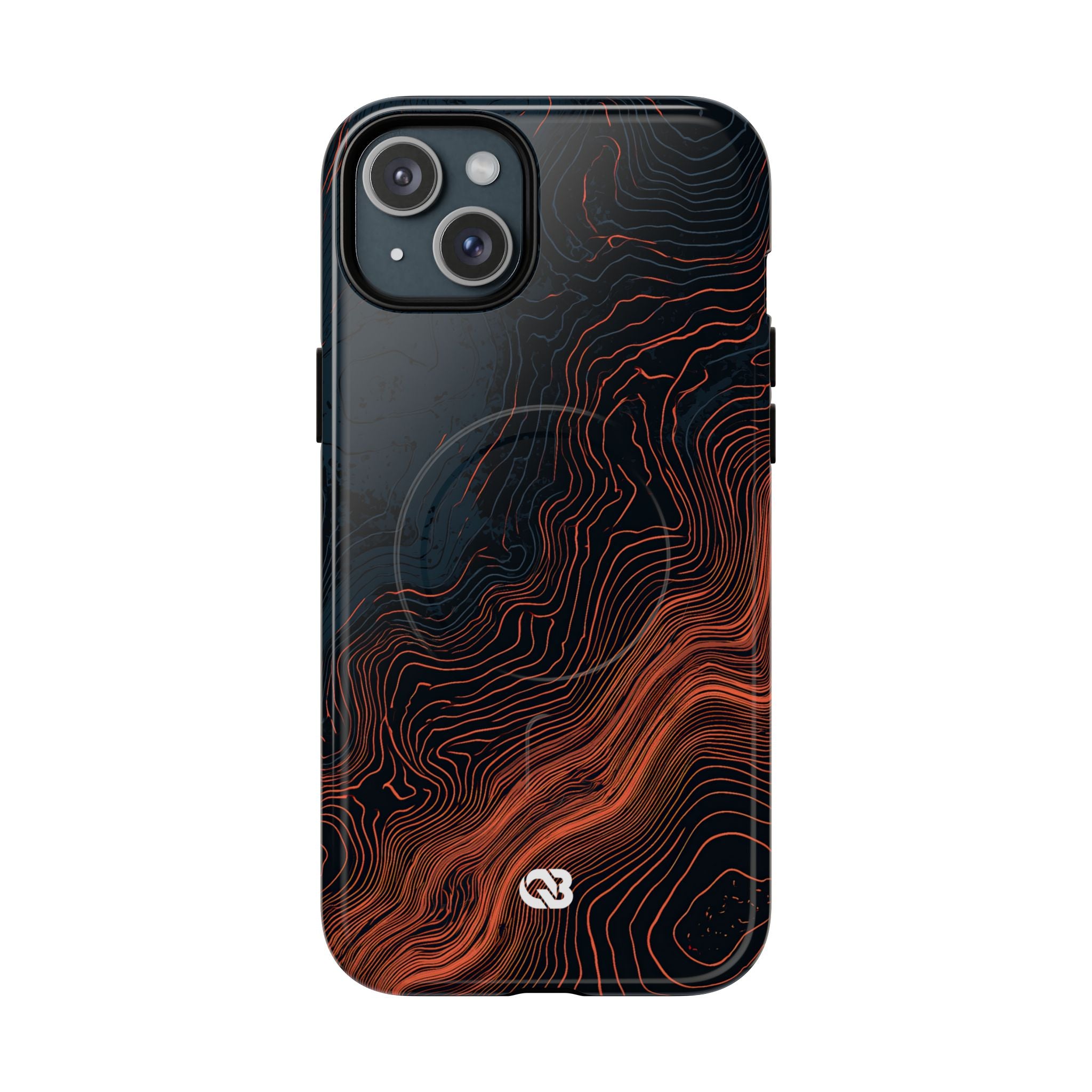 Black Tough 2.0 Magsafe Phone Case for iPhone - Volcanic Basalt Map