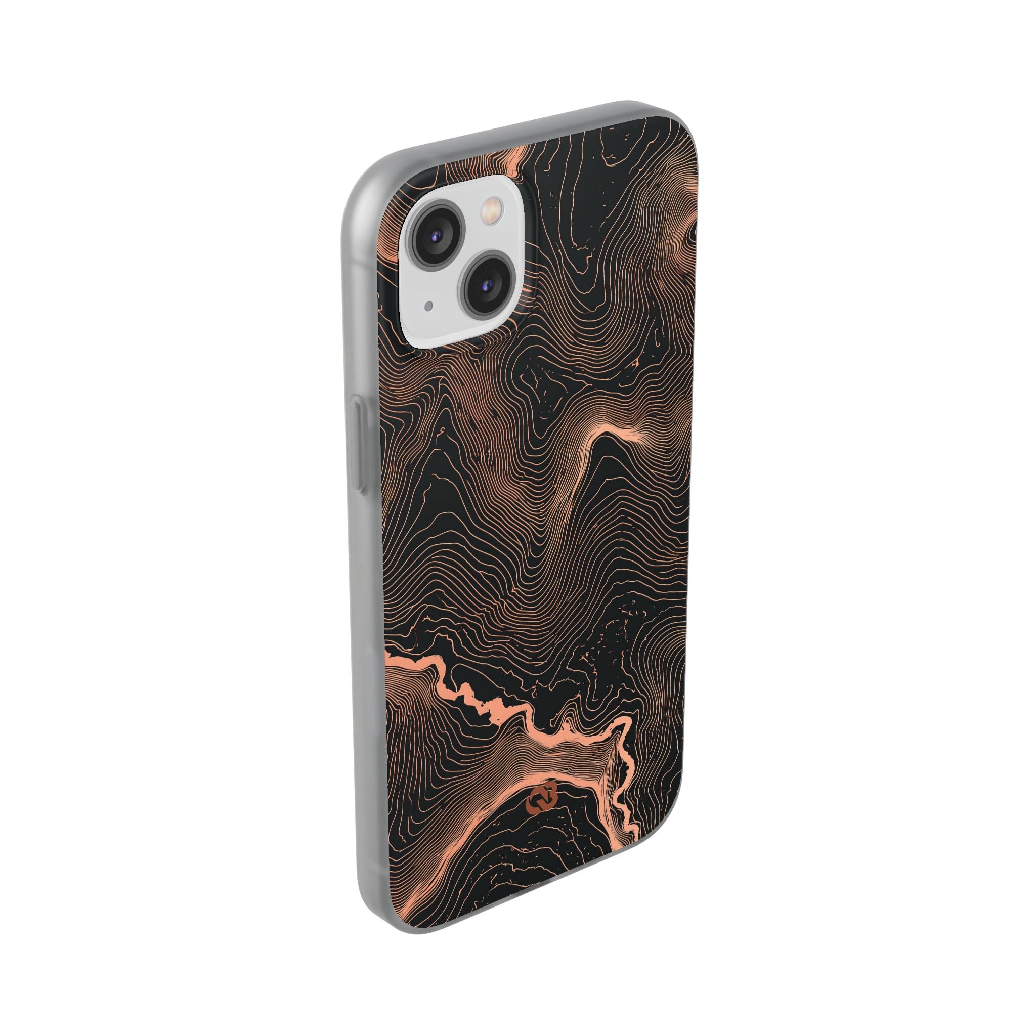 Orange Lite Phone Case for iPhone - Salmon Ridge Topo