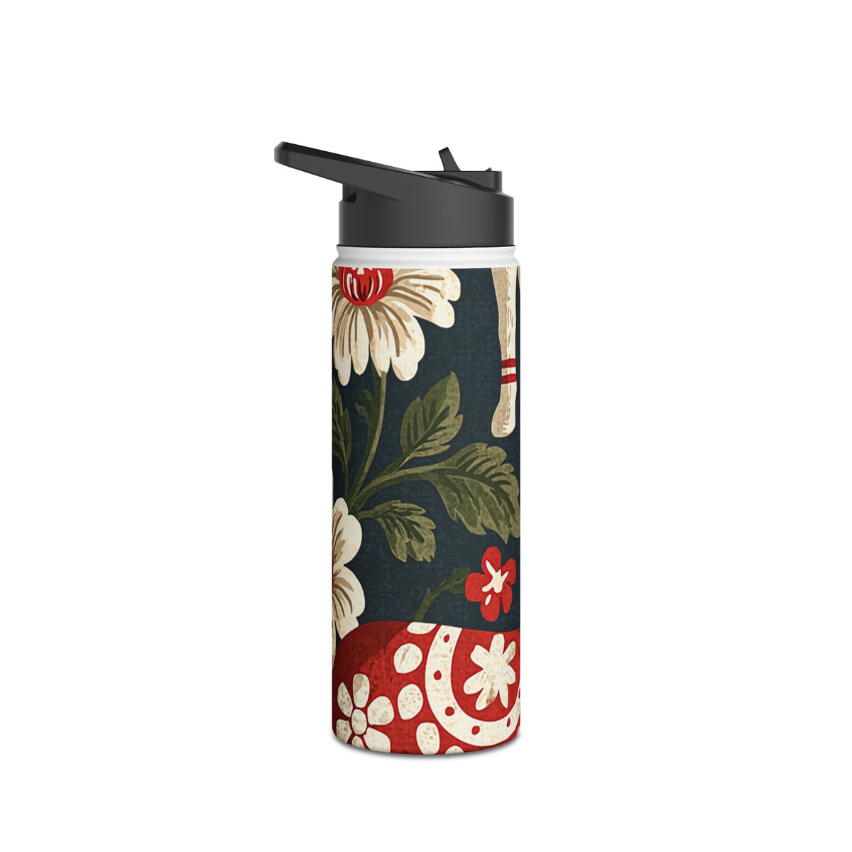 Nordic Dala Meadow · Insulated Water Bottle · Red