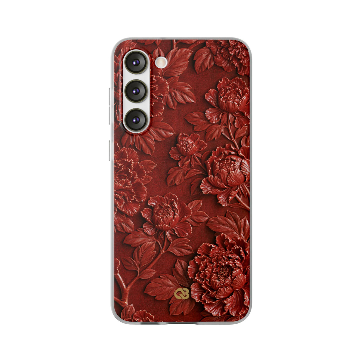 Cinnabar Peony Relief · Lite Phone Case for Samsung · Red