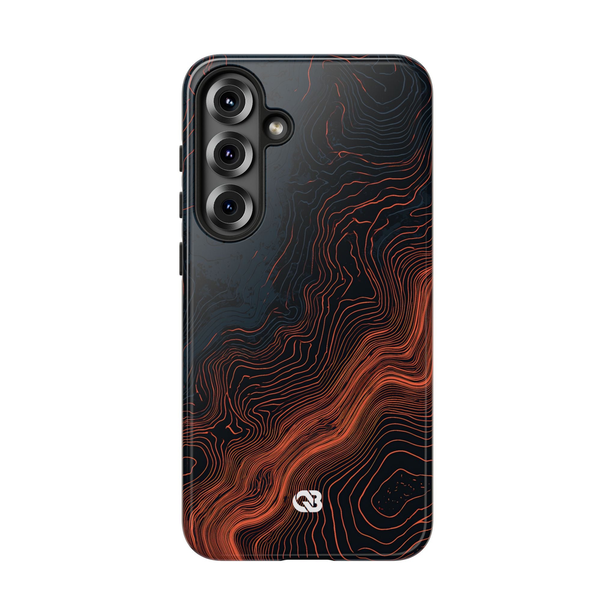 Black Tough Phone Case for Samsung - Volcanic Basalt Map