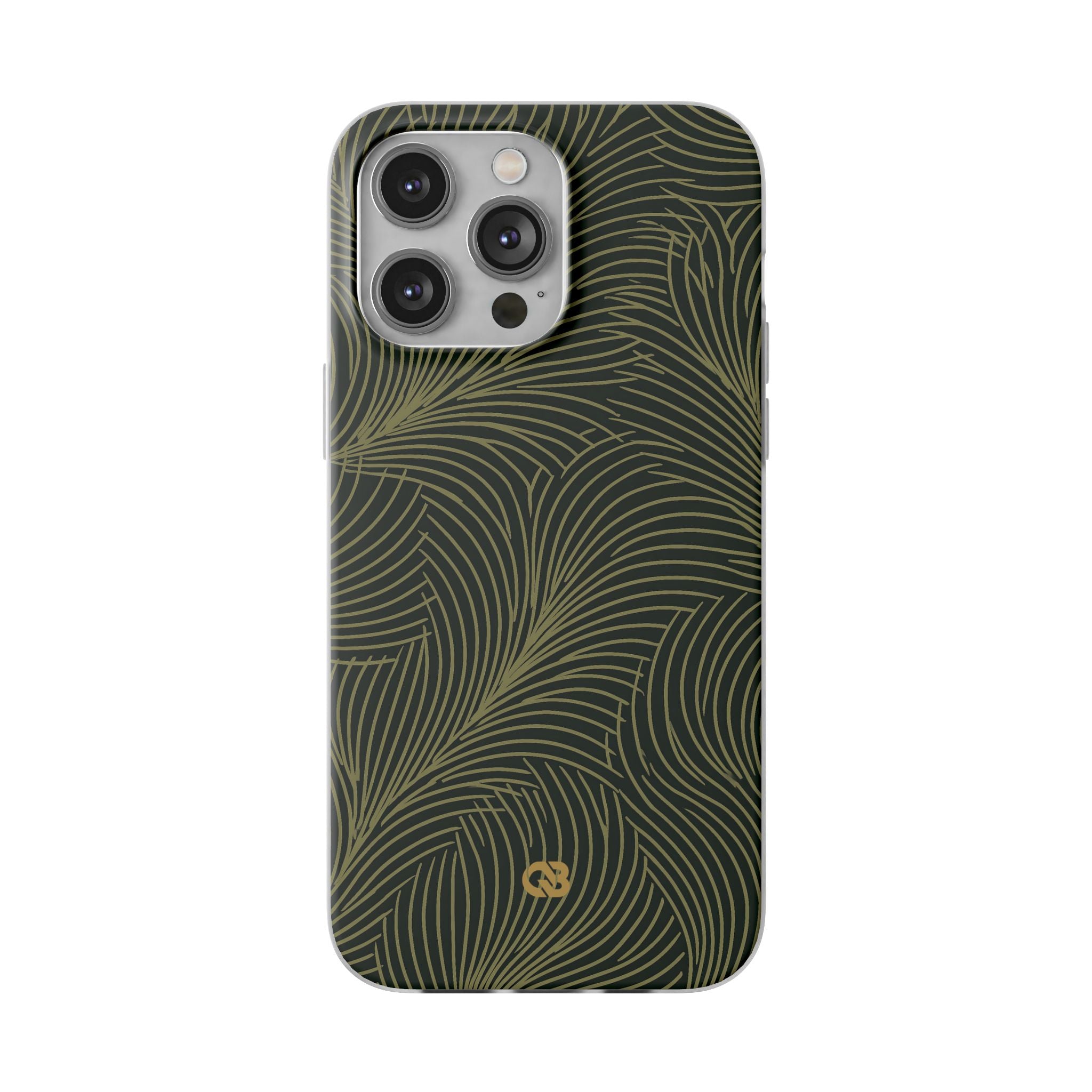 Green Lite Phone Case for iPhone - Dark Olive Plume