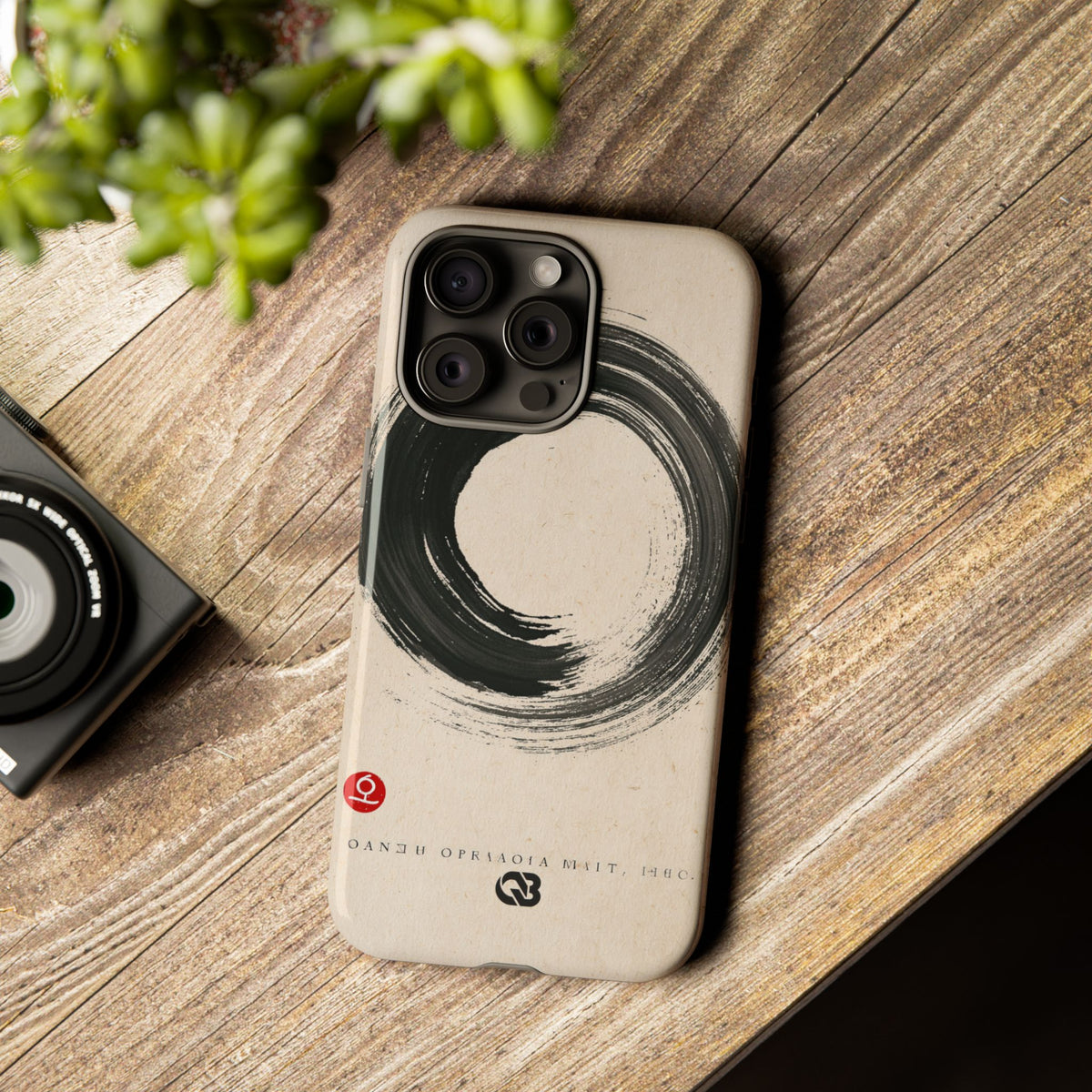 Zen Ensō Circle · Tough Phone Case for iPhone · Beige