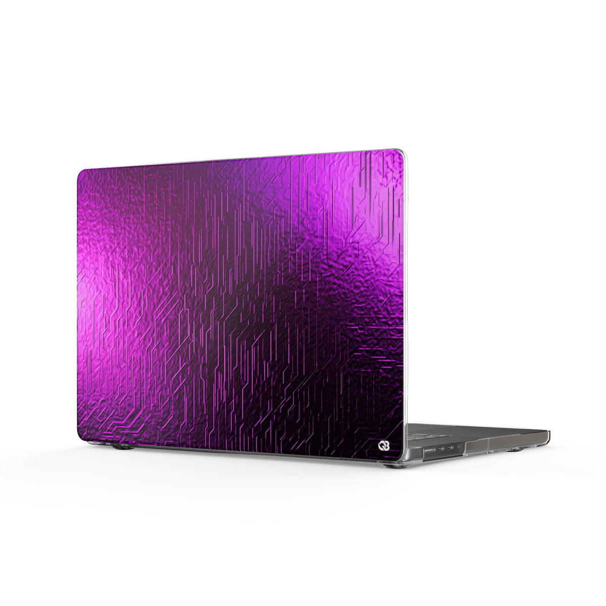 Violet Cyber Circuit · Clear Hard Case for MacBook · Purple