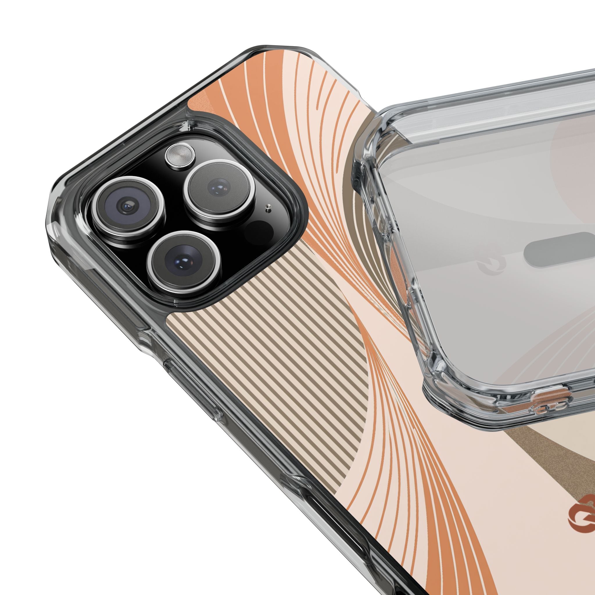 Orange Impact MagSafe Phone Case for iPhone - Desert Arc Horizon