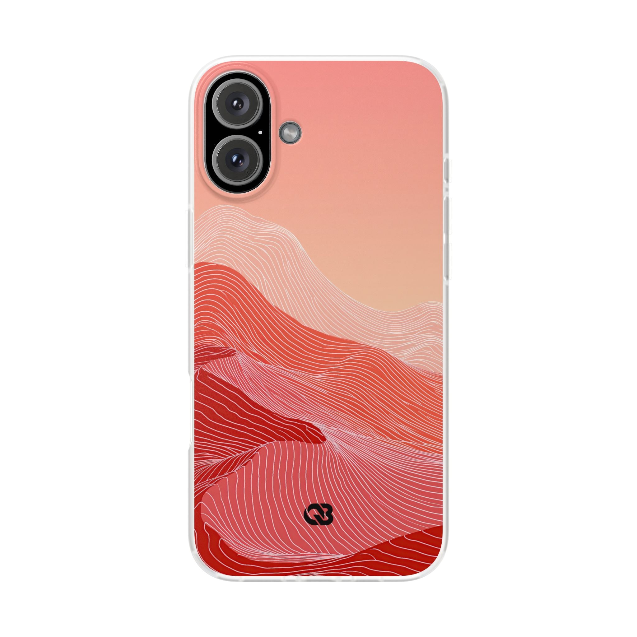 Red Lite Phone Case for iPhone - Crimson Ridge Contour