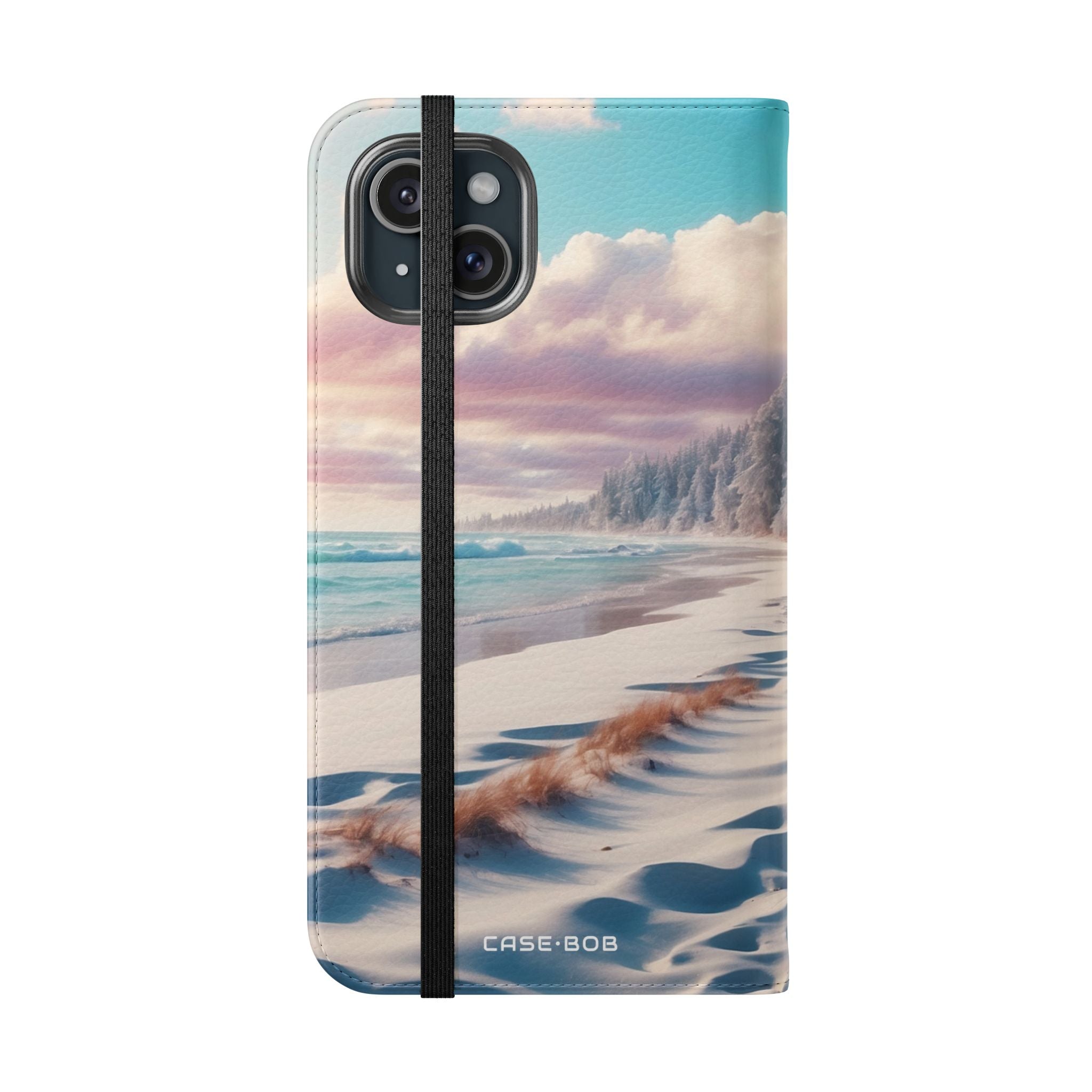 Snowy Footprints - iPhone 15 Plus Case - Wallet