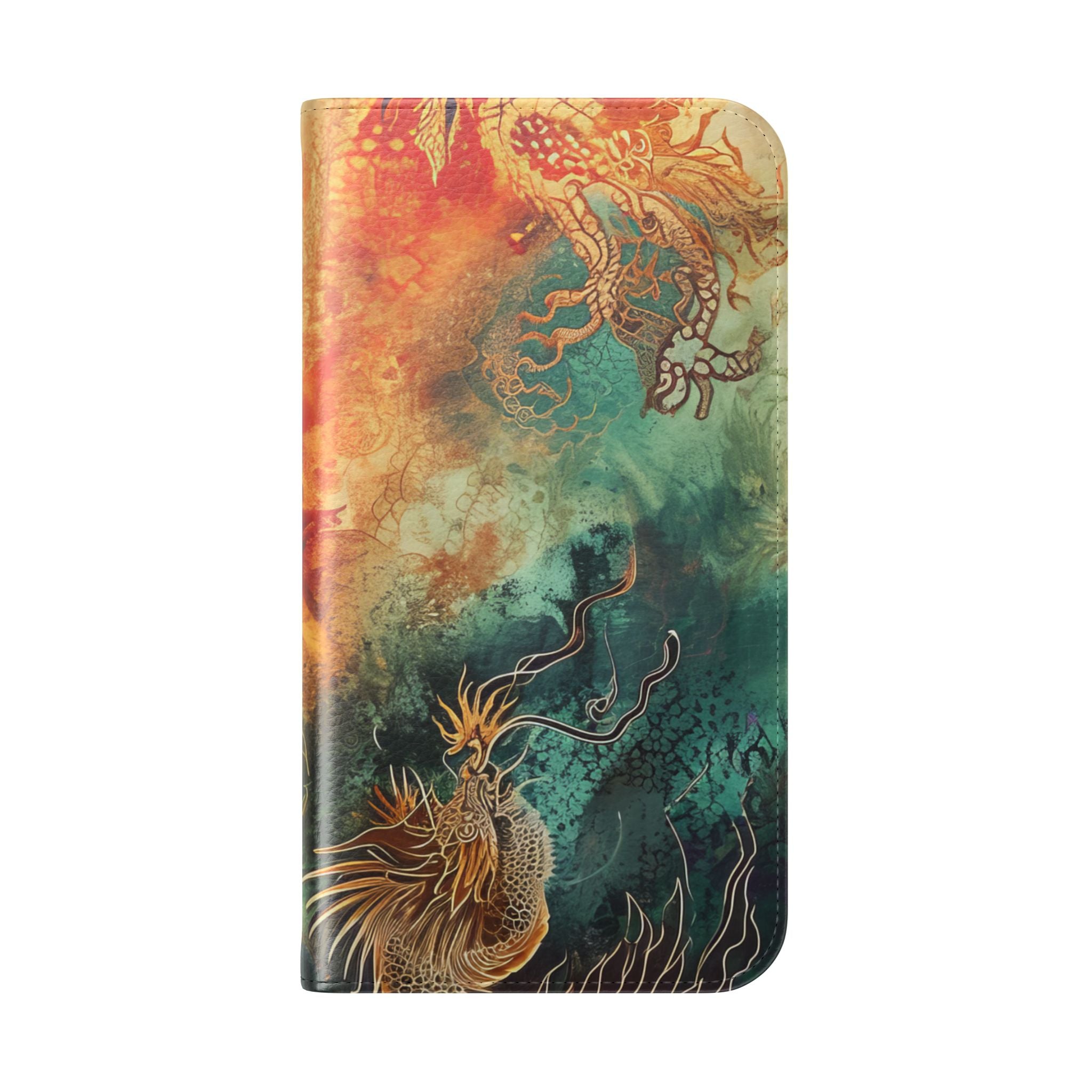 Golden Dragons Blaze - iPhone 15 Pro Case - Wallet