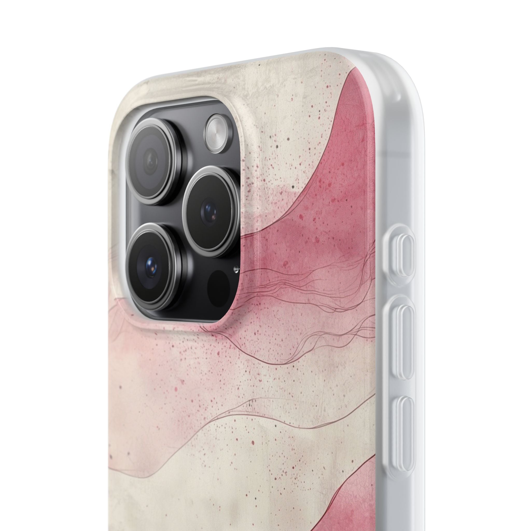 Crimson Waves iPhone 15 Pro Case - Soft