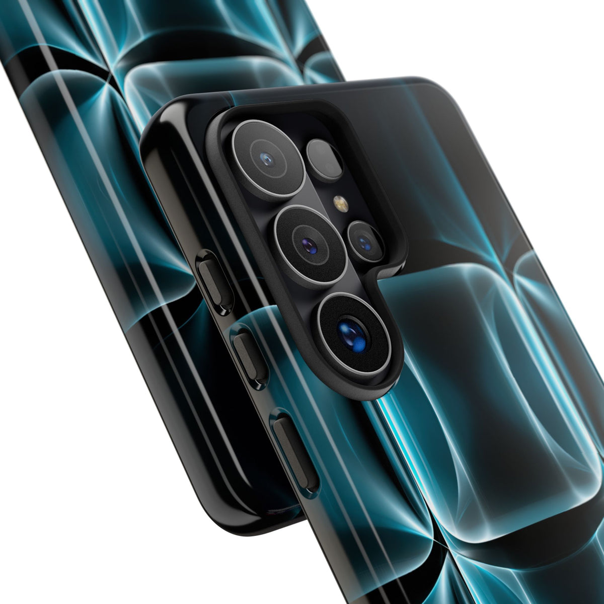 Translucent Cyber Grid · Tough Phone Case for Samsung · Teal