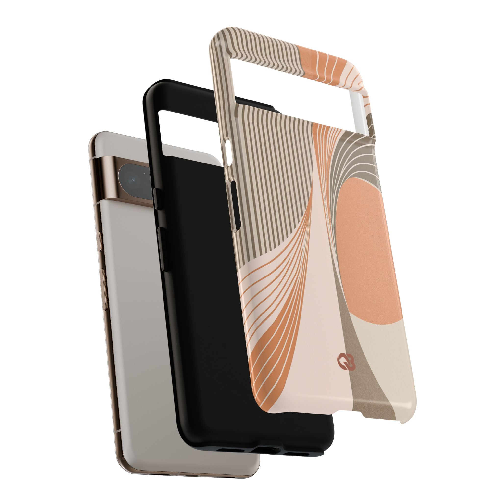 Orange Tough Phone Case for Google Pixel - Desert Arc Horizon