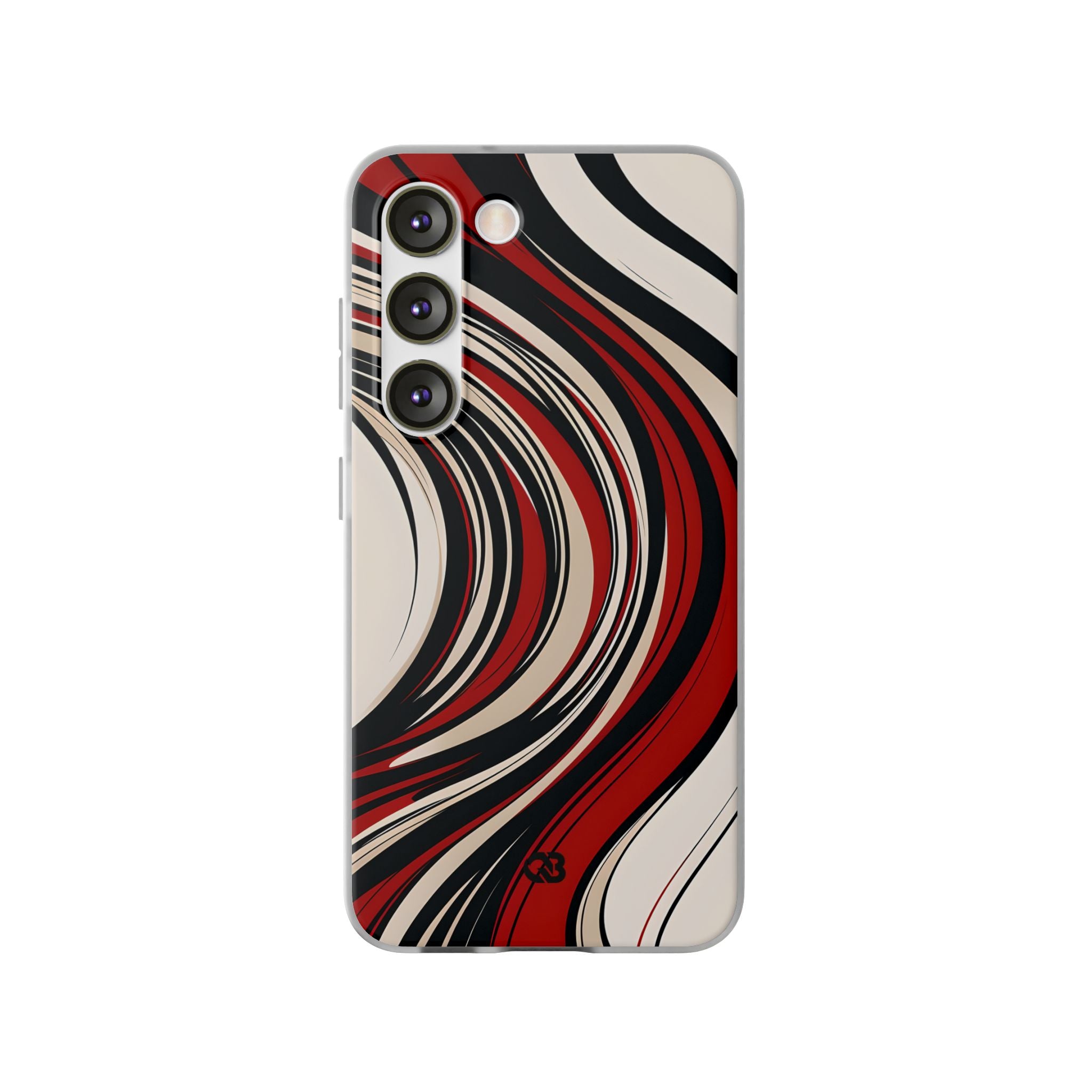 Crimson Flow Waves · Soft Phone Case for Samsung