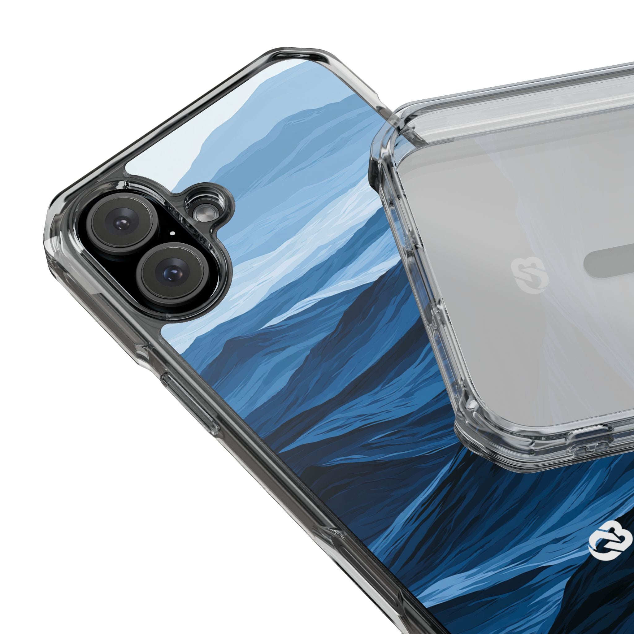 Blue Impact MagSafe Phone Case for iPhone - Cobalt Ridge Tides