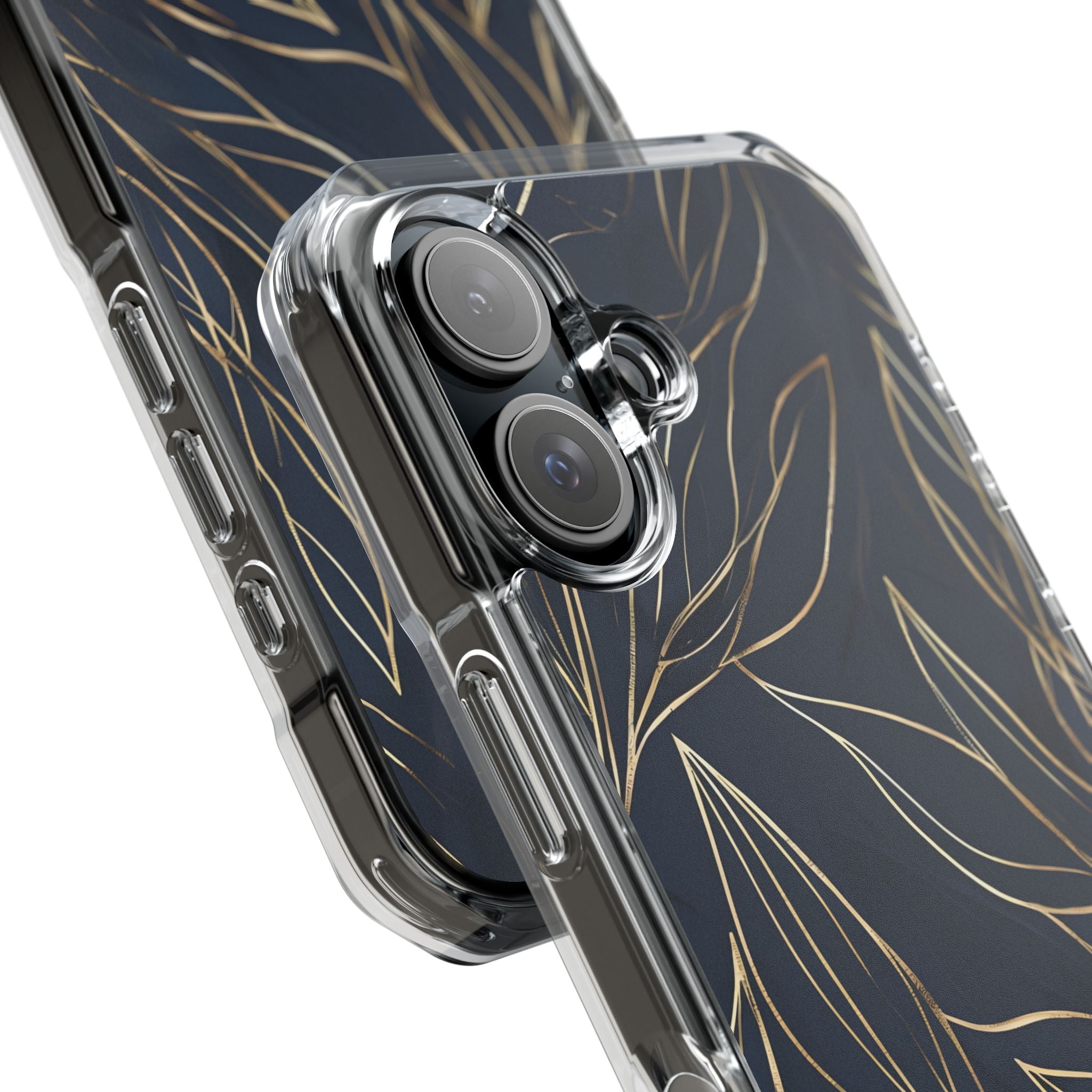 Gilded Navy Foliage · Impact Custodia per iPhone · Magsafe