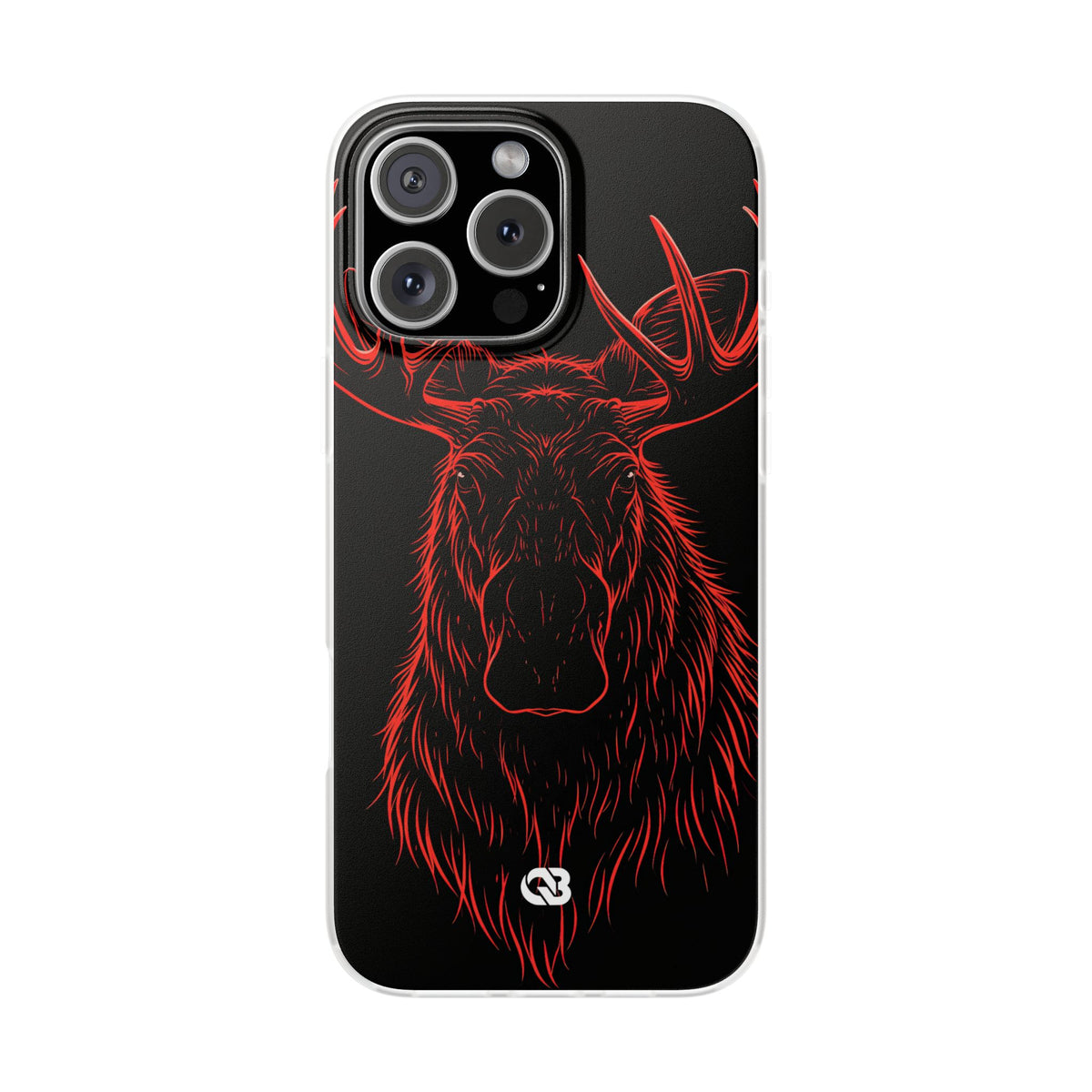 Nordic Moose Contour · Lite Phone Case for iPhone · Red