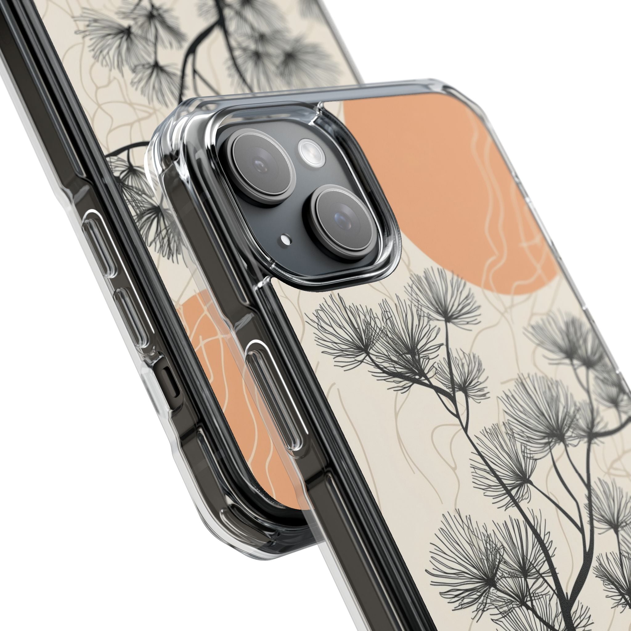 Spiky Tree Sunset iPhone 15 Plus Skal - Impact