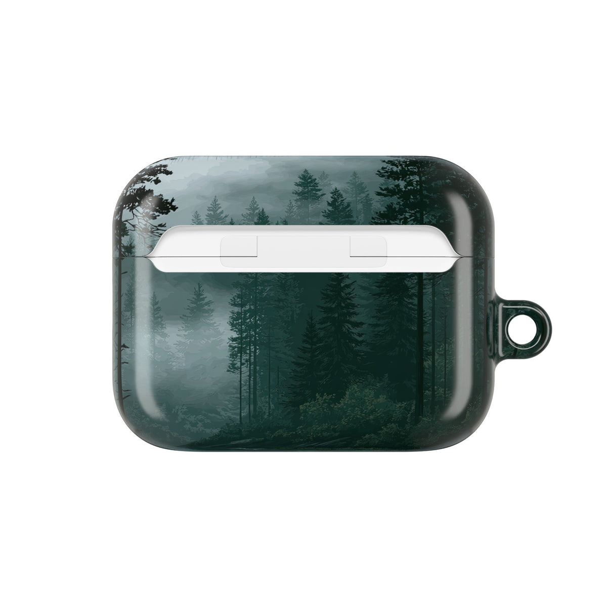 Misty Pine Reflections · Hard Case for AirPods & AirPods Pro · Green