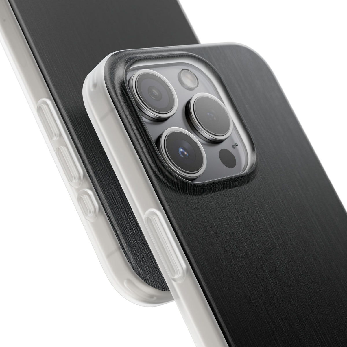 Black Lite Phone Case for iPhone - Brushed Obsidian Slate