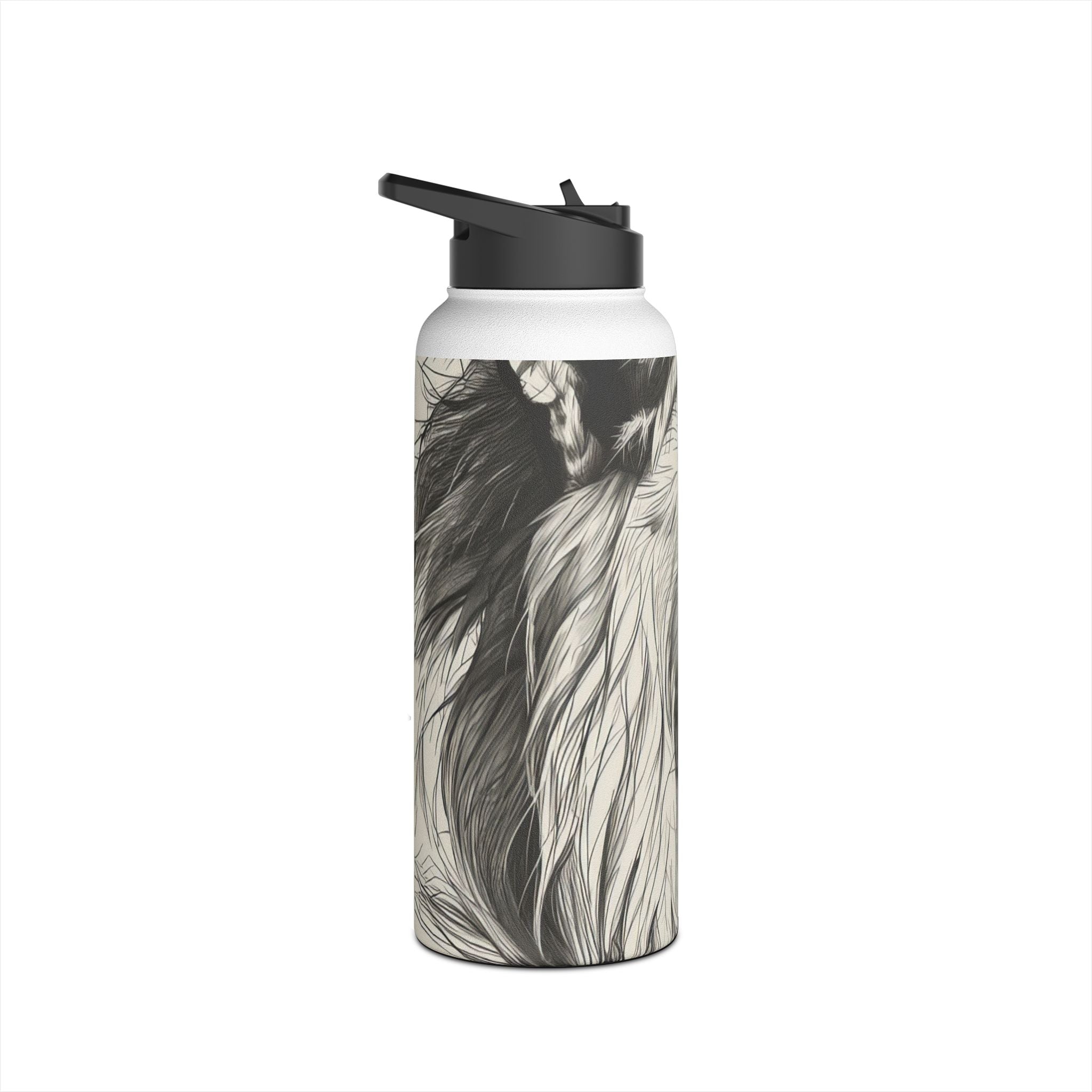 Lion Whisper Gray - RVS Waterfles