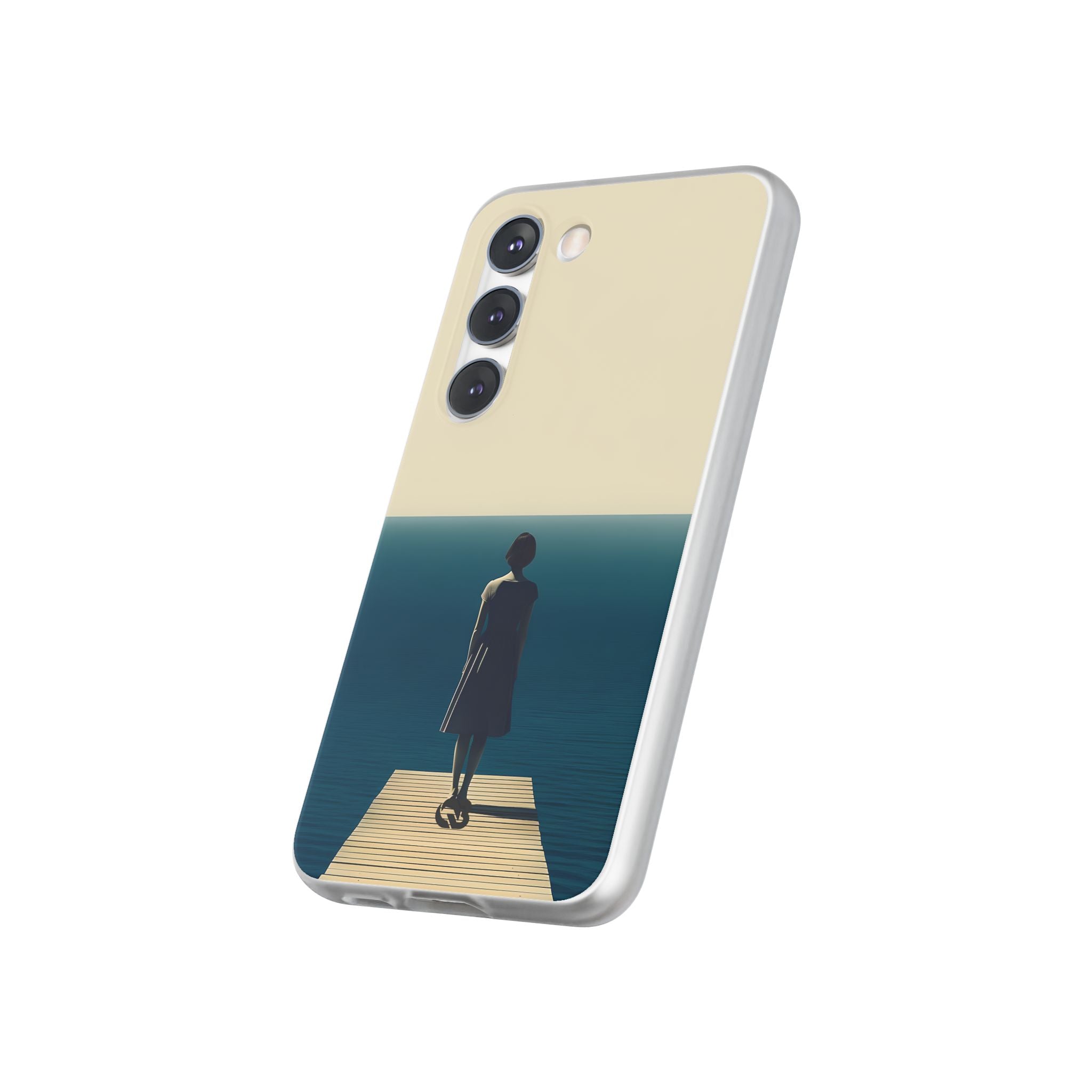 Solitary Blue Horizon · Soft Handyhülle für Samsung