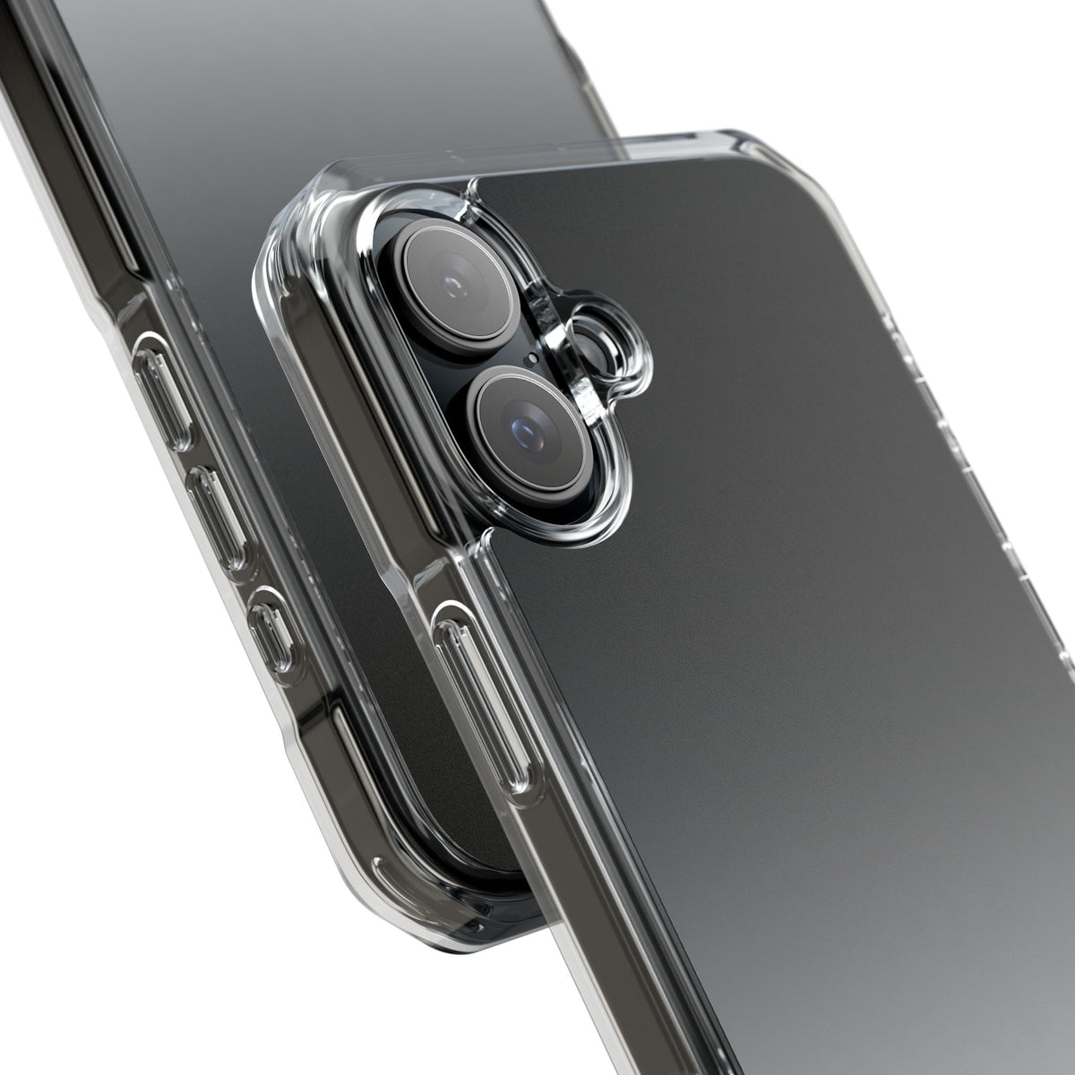 Noir Ombre Fade · Clear Impact Magnetic Phone Case for iPhone · Black