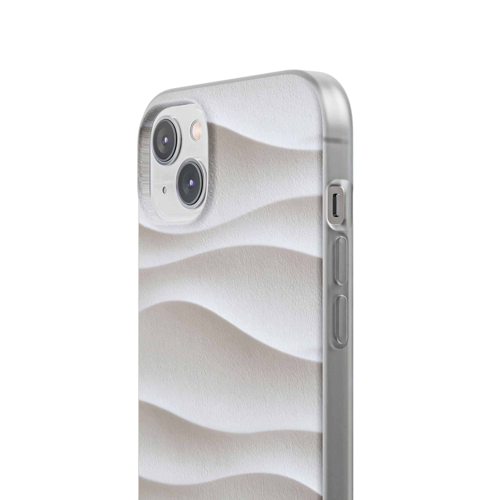 White Lite Phone Case for iPhone - Arctic Flow Ridges