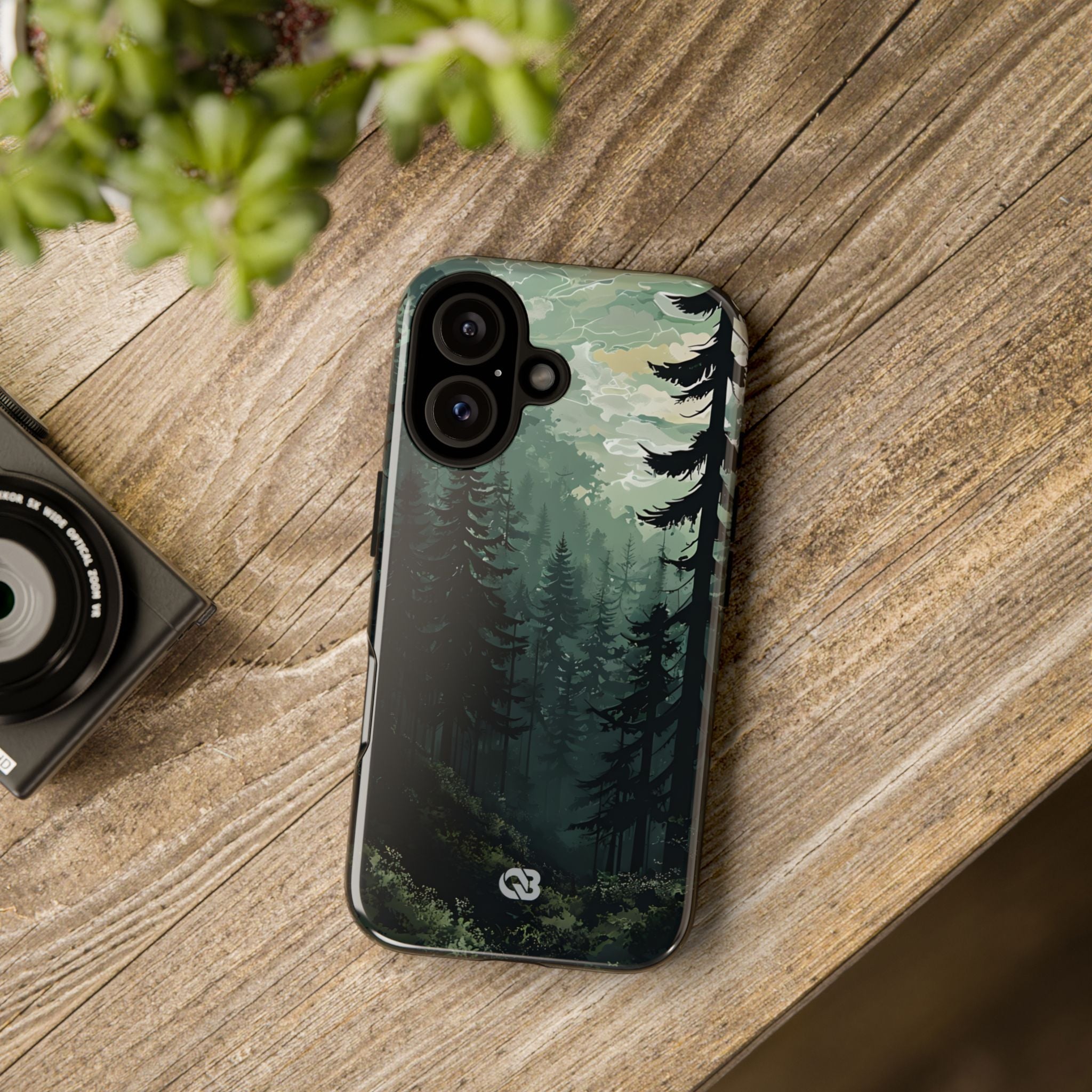Misty Pine Shadow · Tough Phone Case for iPhone