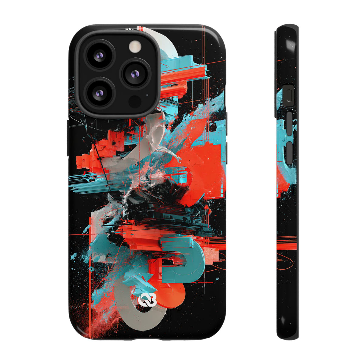 Fragmented Cyber Core · Tough Phone Case for iPhone · Black