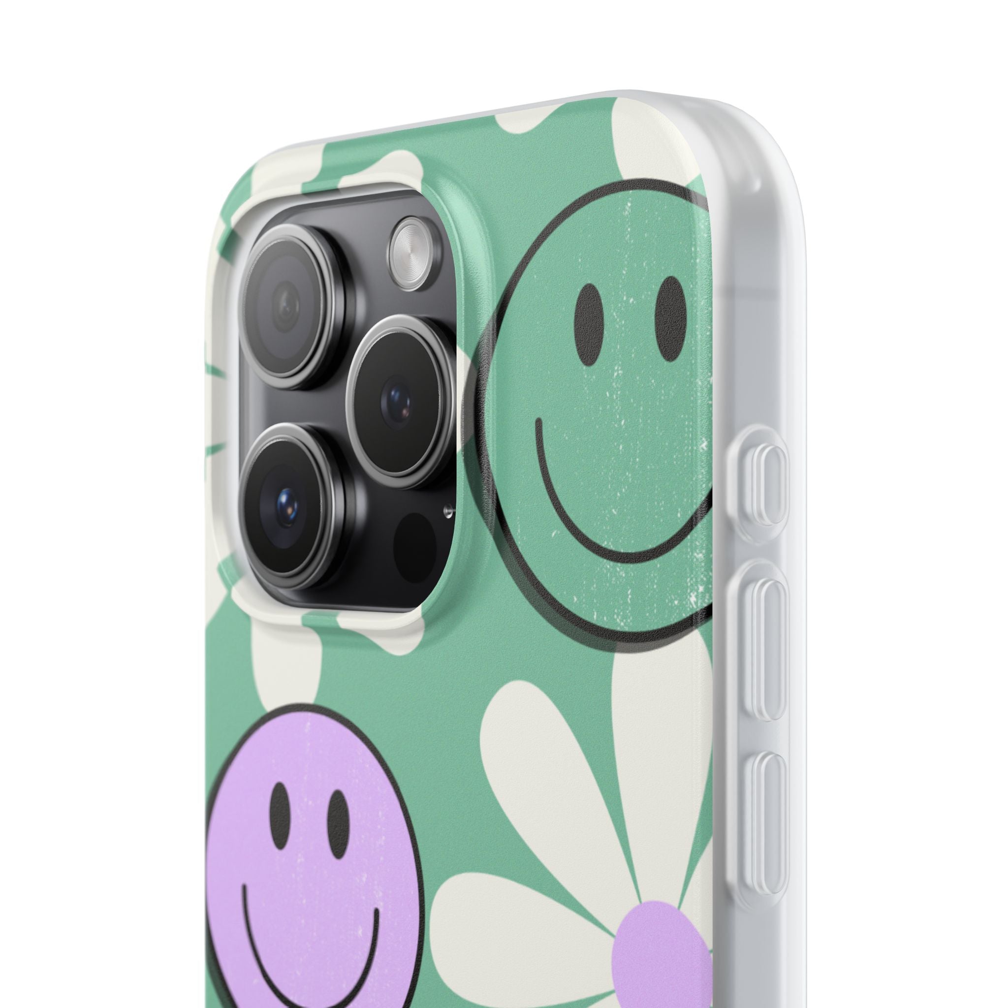 Smiley Daisy Glow iPhone 15 Pro Case - Soft
