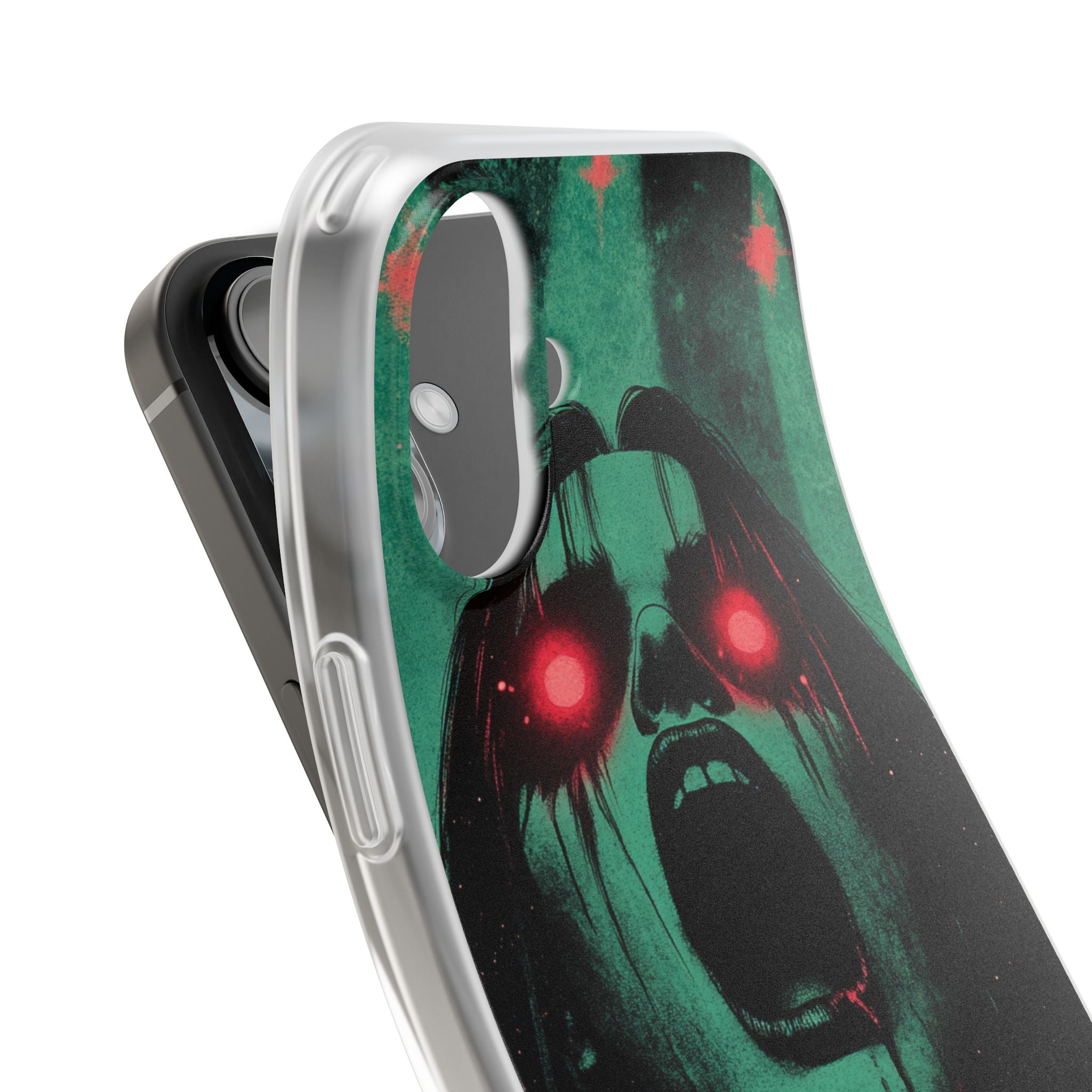 Crimson Emerald Scream · Soft Phone Case for iPhone